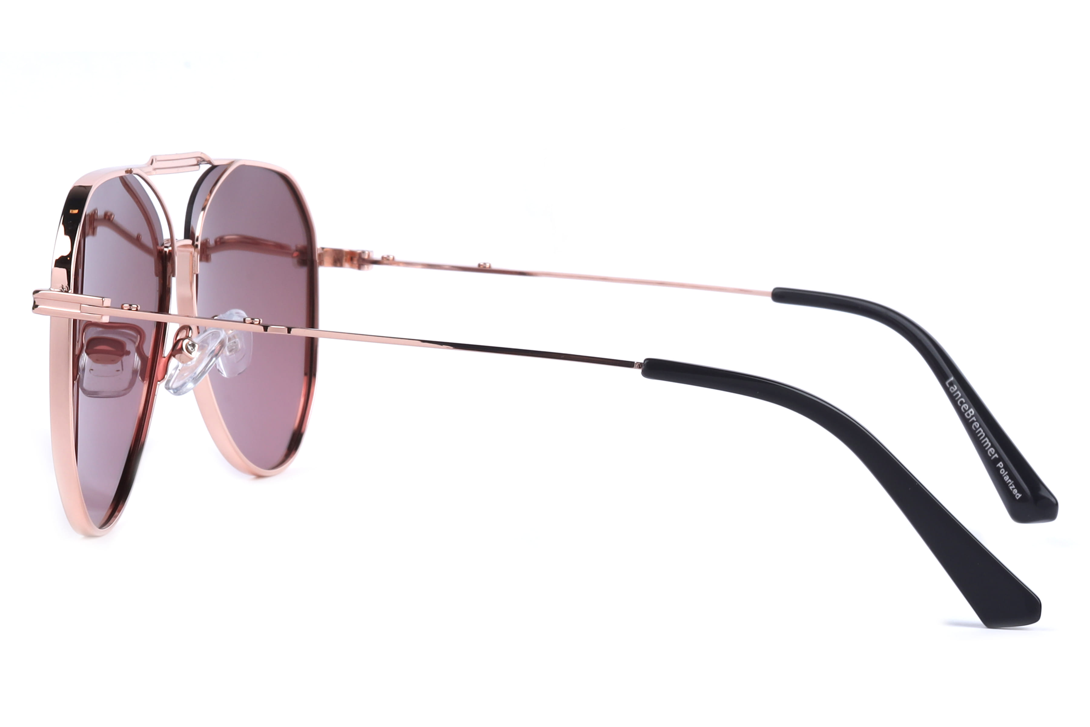 Lancebremmer JS8557 Sunglass Rose Gold Male Full Metal Sunglass — Rose Gold frame — view 3