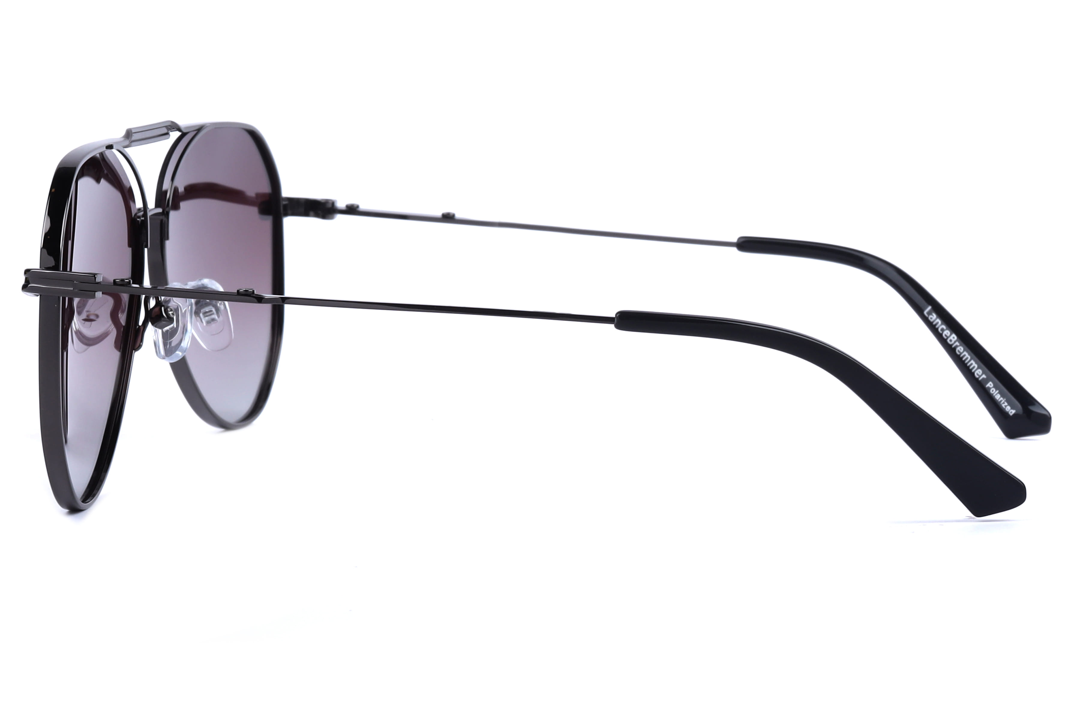 Lancebremmer JS8557 Sunglass Gun Metal Male Full Metal Sunglass — Gun Metal frame — view 2