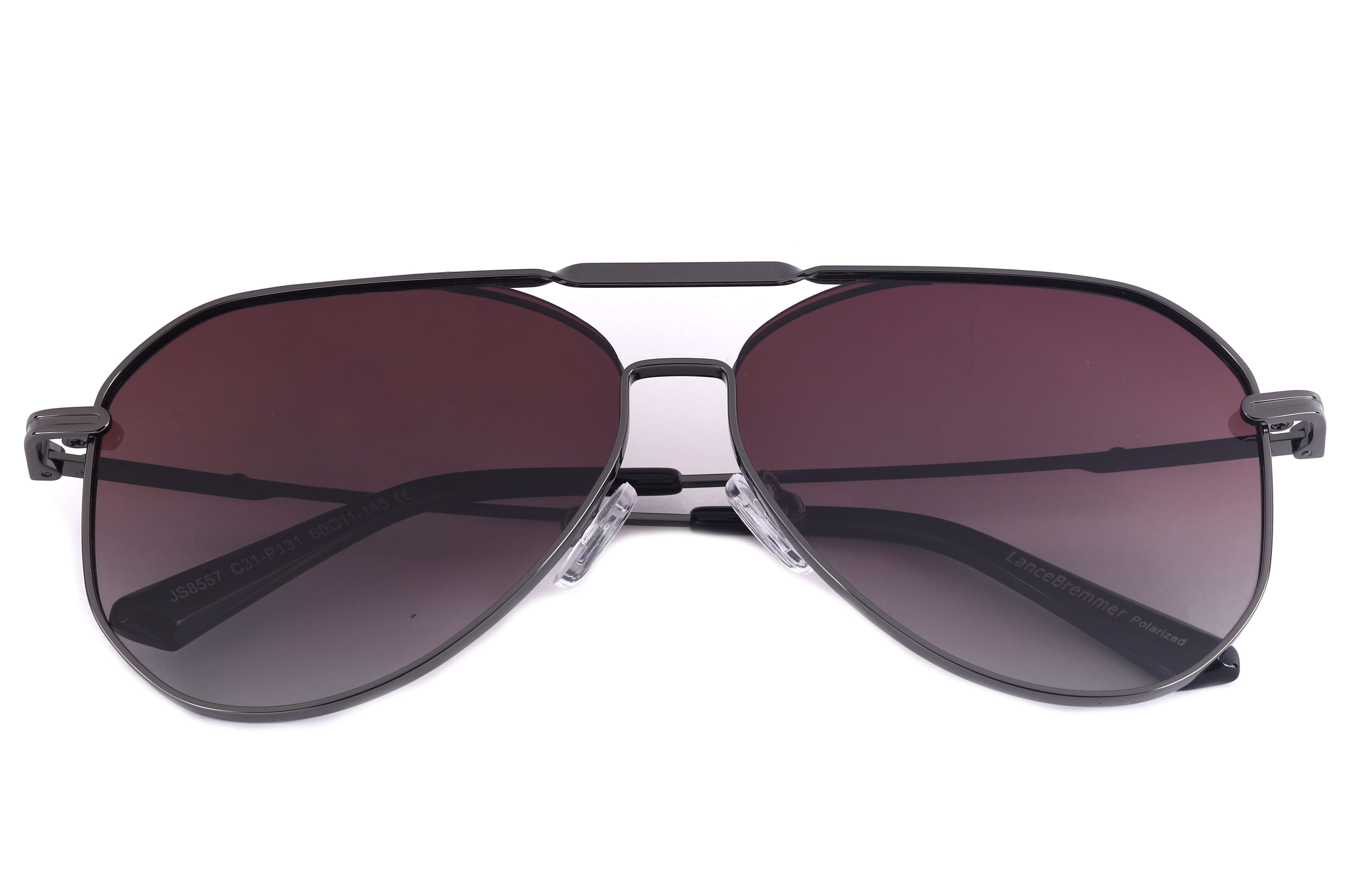 Lancebremmer JS8557 Sunglass Gun Metal Male Full Metal Sunglass — Gun Metal frame — view 3
