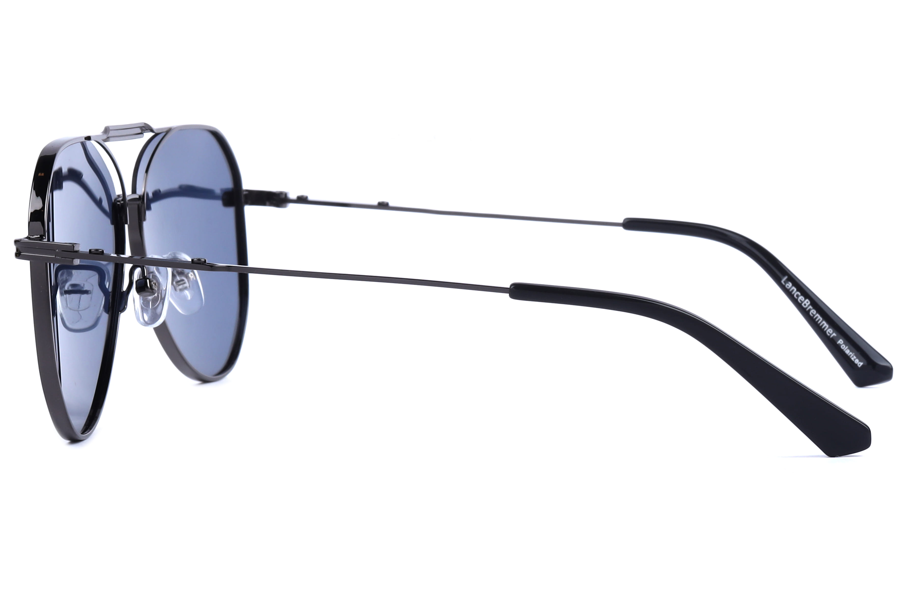 Lancebremmer JS8557 Sunglass Gun Metal Male Full Metal Sunglass — Gun Metal frame — view 3