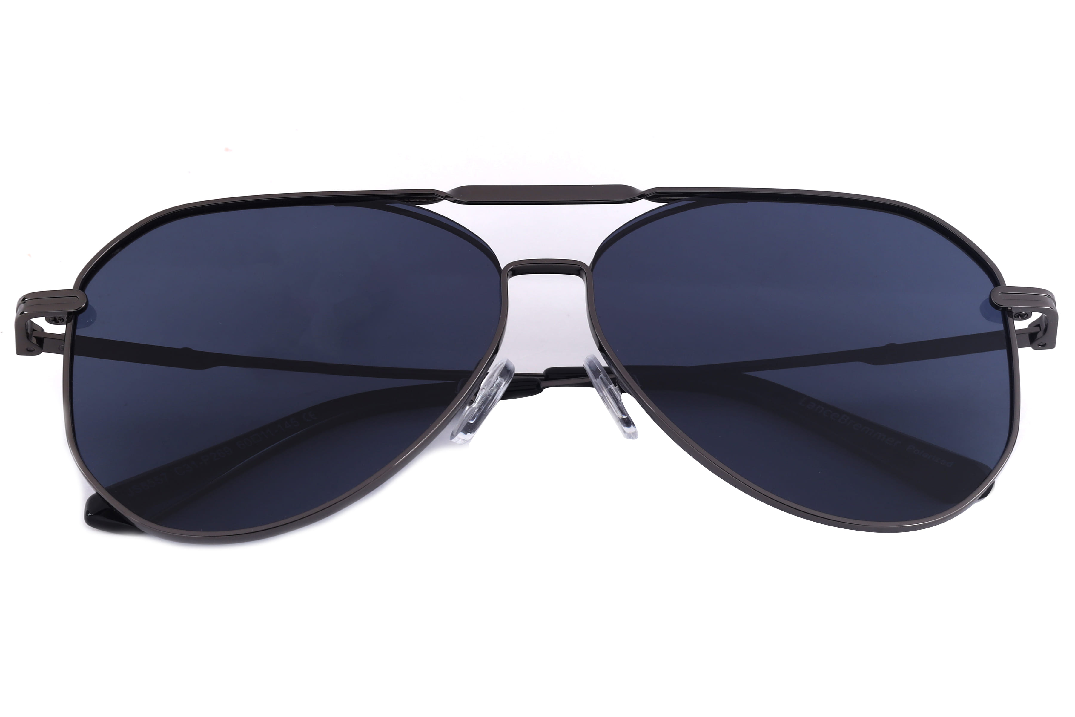 Lancebremmer JS8557 Sunglass Gun Metal Male Full Metal Sunglass — Gun Metal frame — view 4