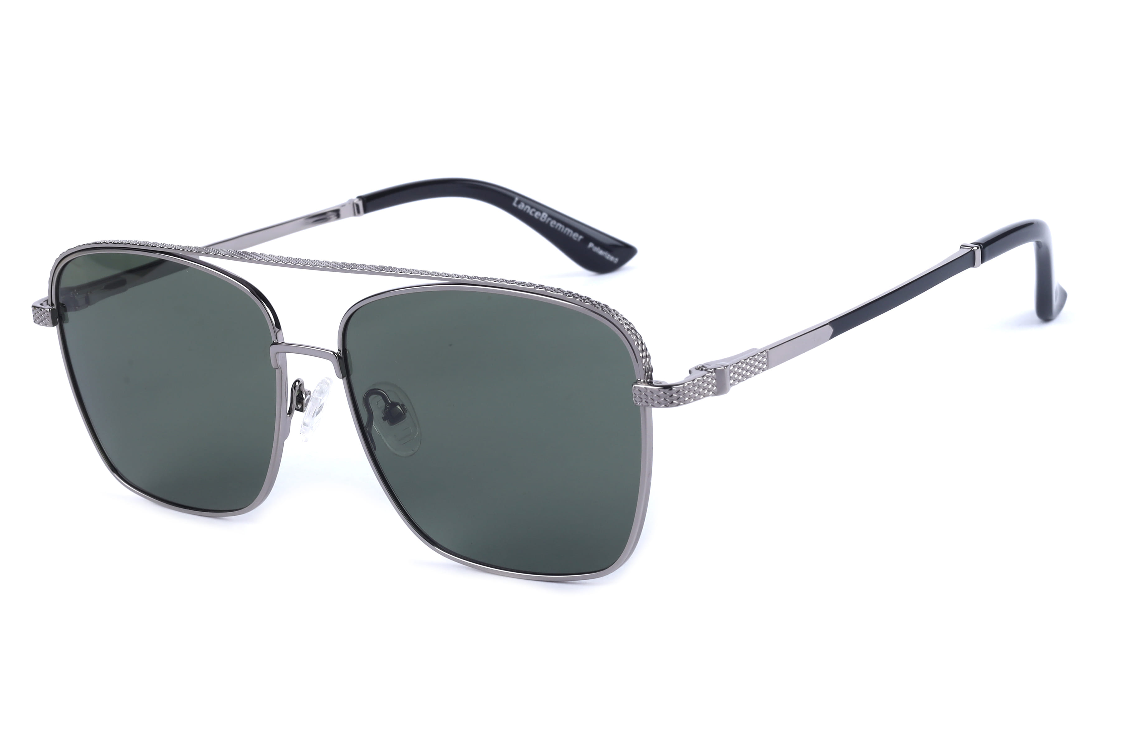 Lancebremmer JS8541 Sunglass Gun Metal Male Full Metal Sunglass — Gun Metal frame — view 1