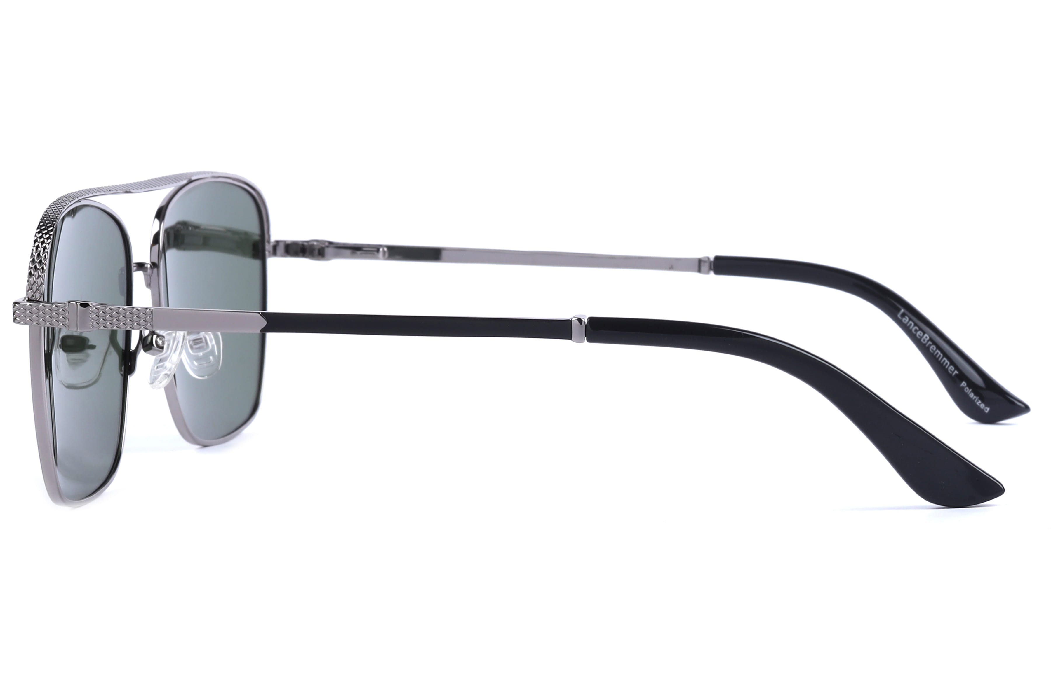 Lancebremmer JS8541 Sunglass Gun Metal Male Full Metal Sunglass — Gun Metal frame — view 3