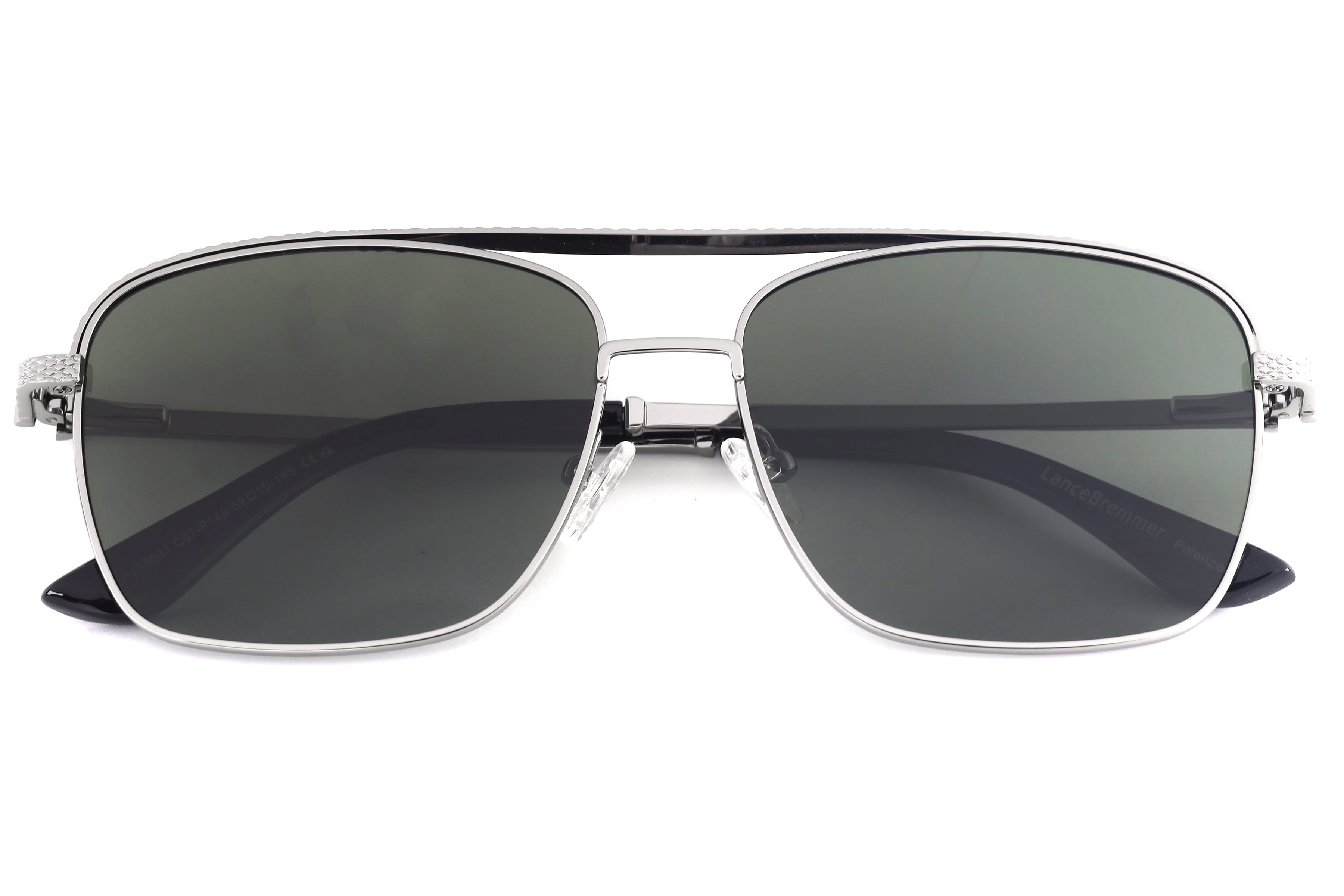 Lancebremmer JS8541 Sunglass Gun Metal Male Full Metal Sunglass — Gun Metal frame — view 4