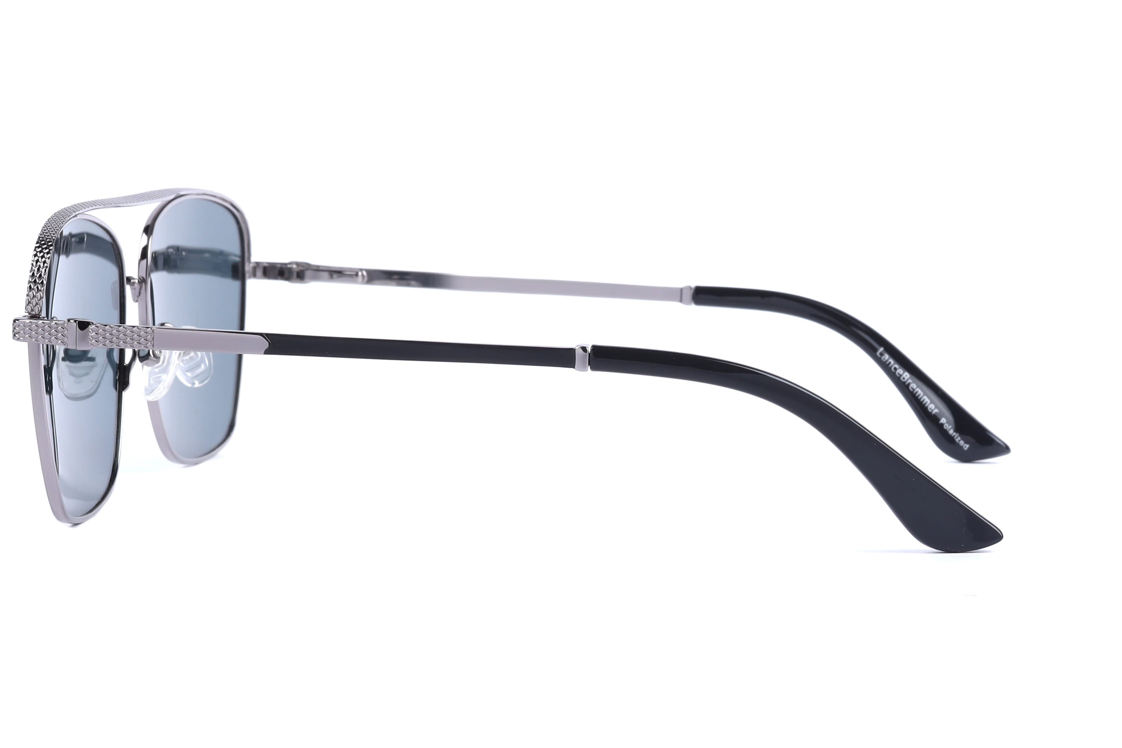 Lancebremmer JS8541 Sunglass Gun Metal Male Full Metal Sunglass — Gun Metal frame — view 3