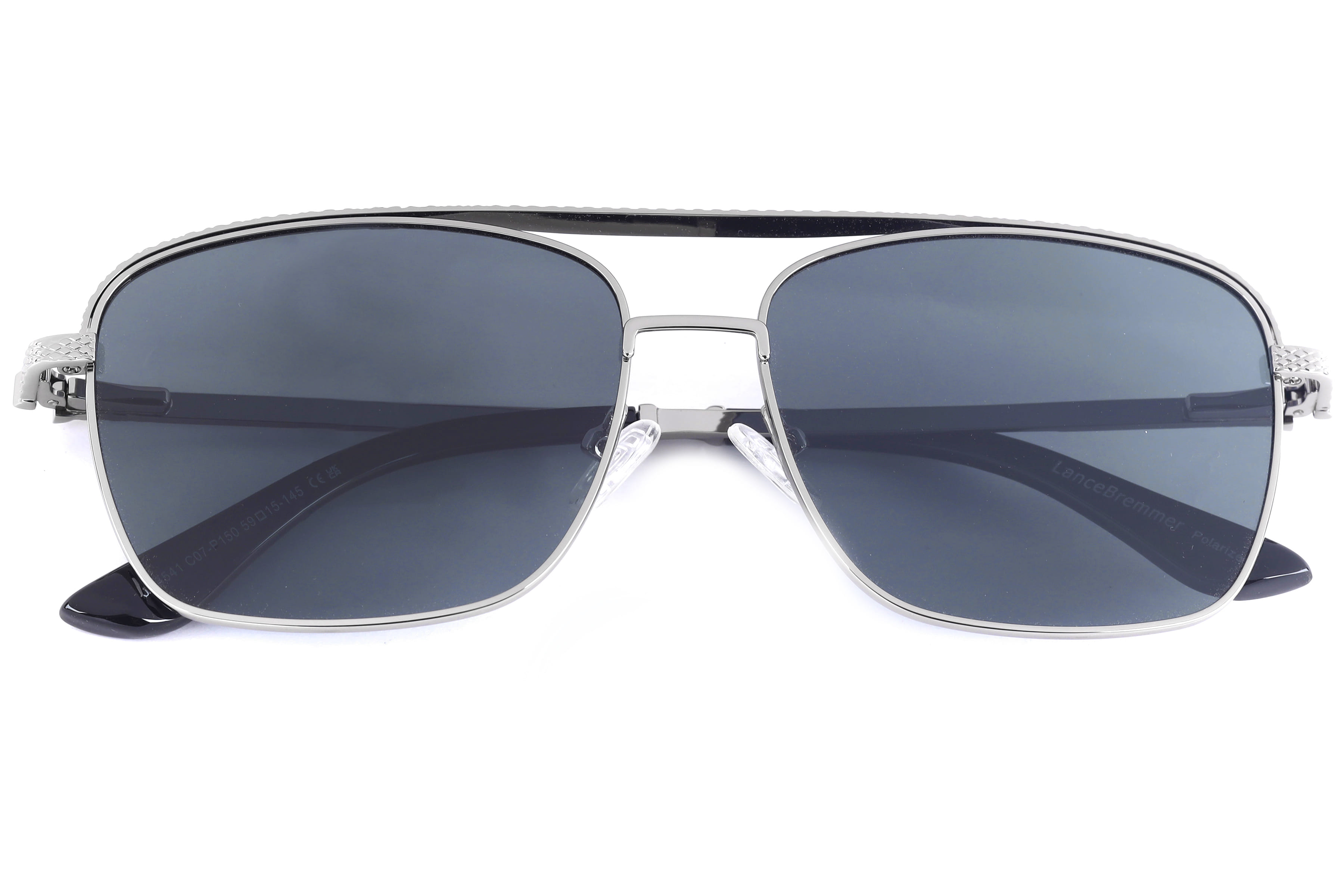 Lancebremmer JS8541 Sunglass Gun Metal Male Full Metal Sunglass — Gun Metal frame — view 2