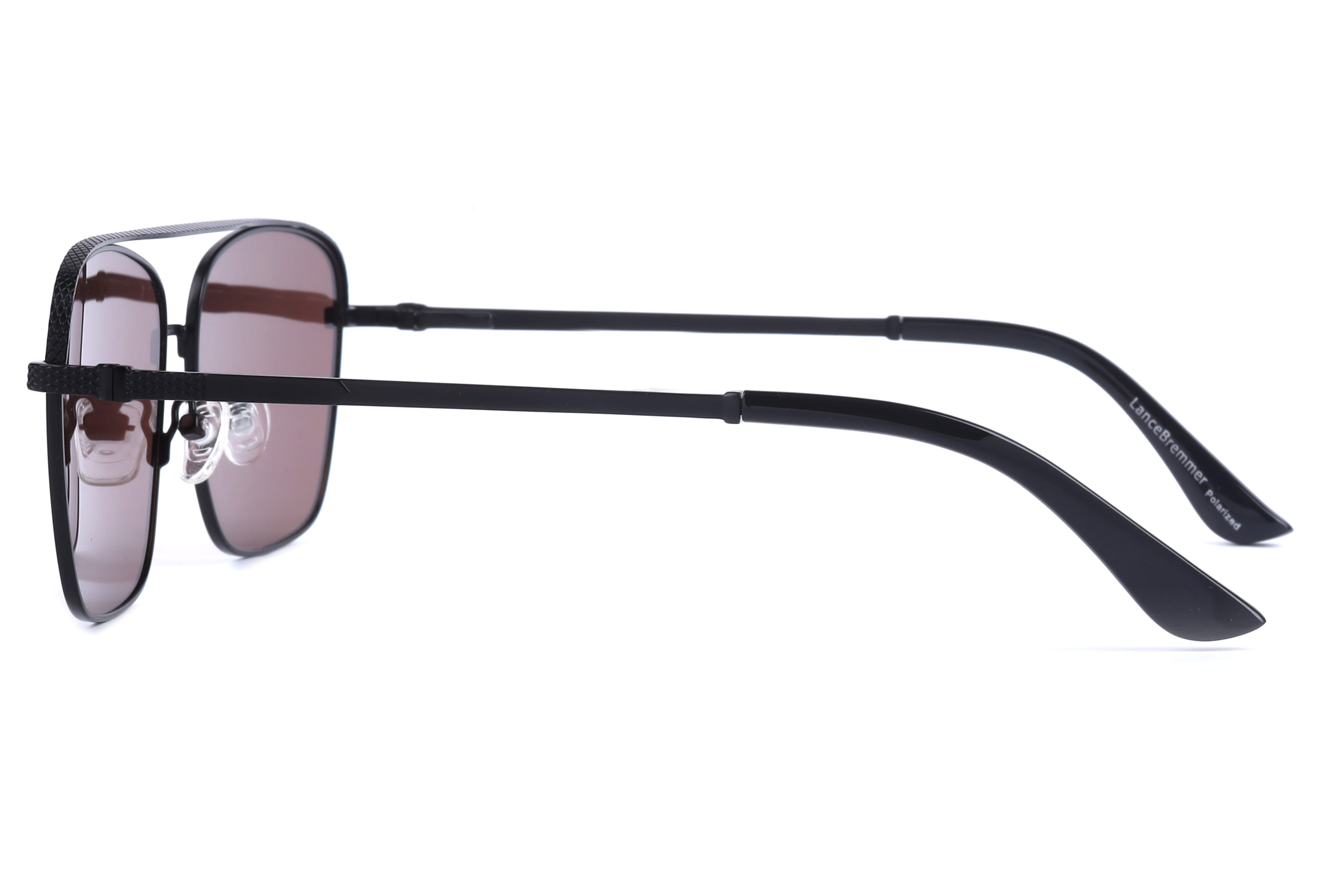 Lancebremmer JS8541 Sunglass Matt Black Male Full Metal Sunglass — Matt Black frame — view 3