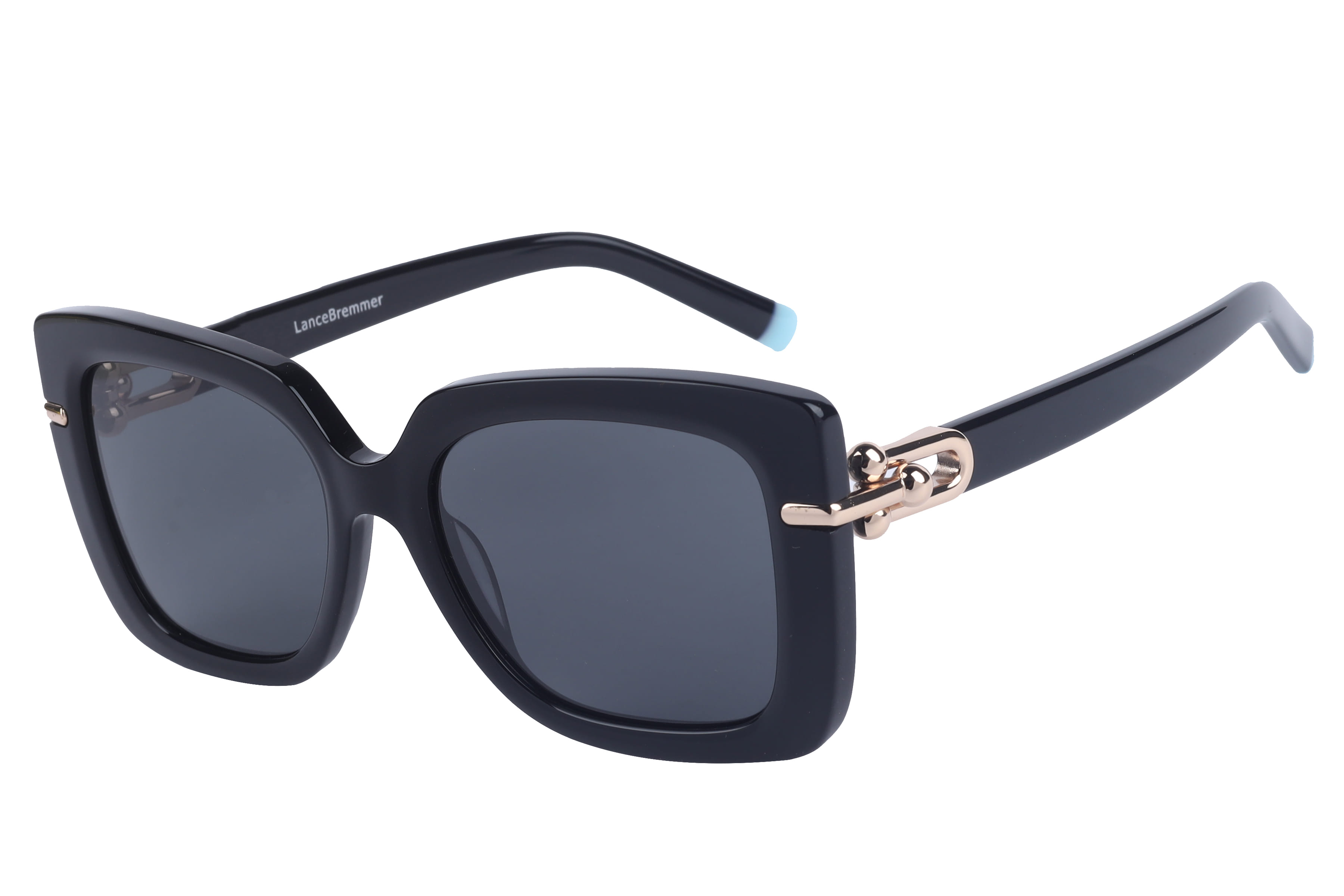Lancebremmer AT8603 Sunglass Black Female Full Metal Sunglass — Black frame — view 1