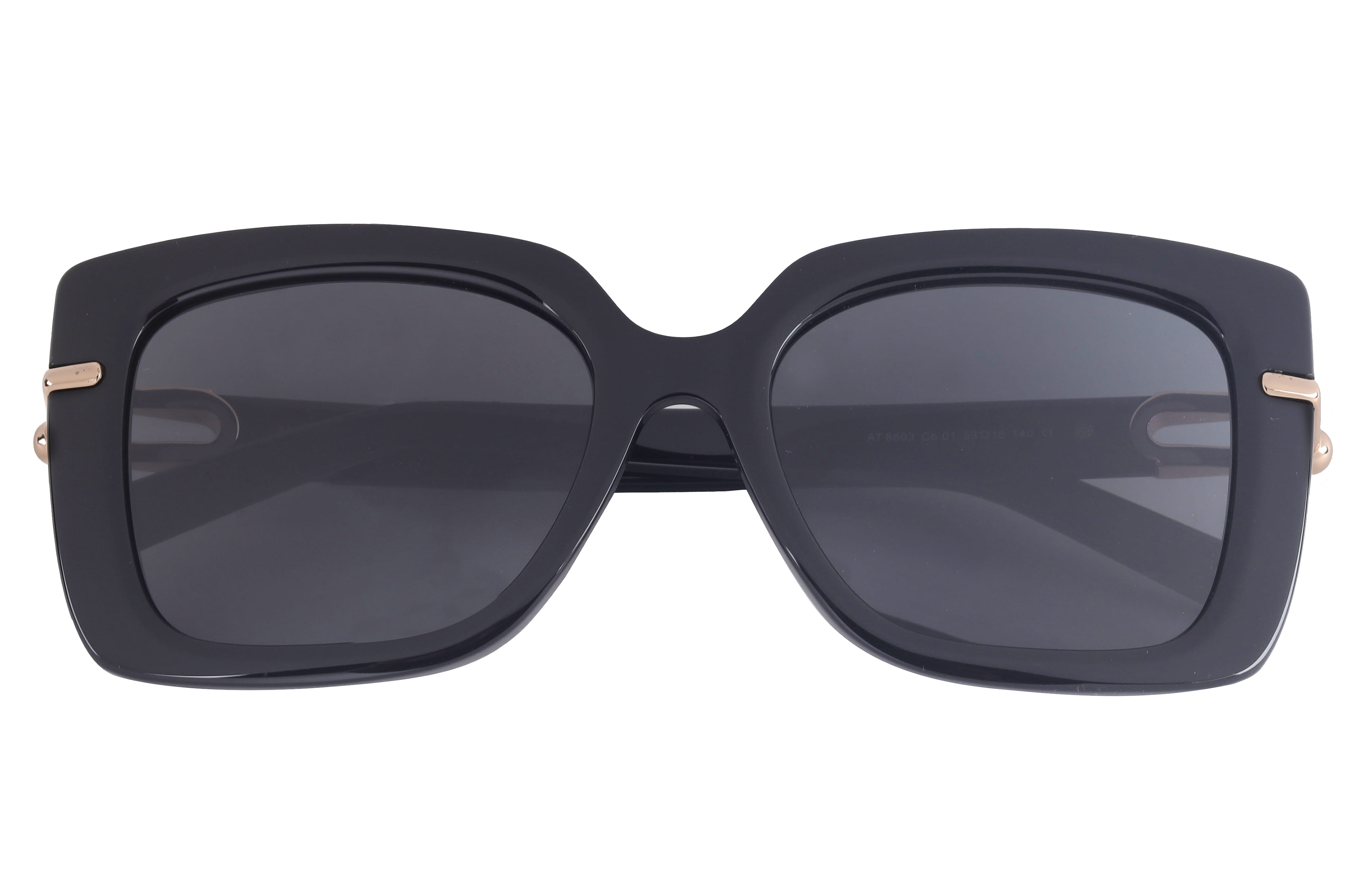 Lancebremmer AT8603 Sunglass Black Female Full Metal Sunglass — Black frame — view 4