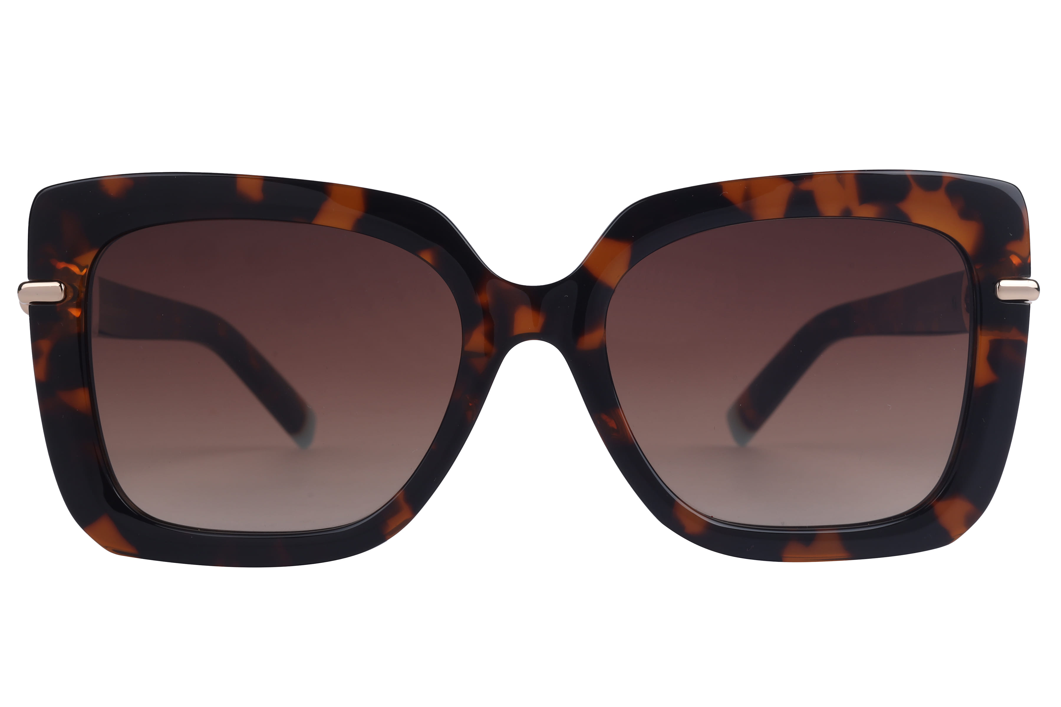 Lancebremmer AT8603 Sunglass Havana Female Full Metal — Black frame