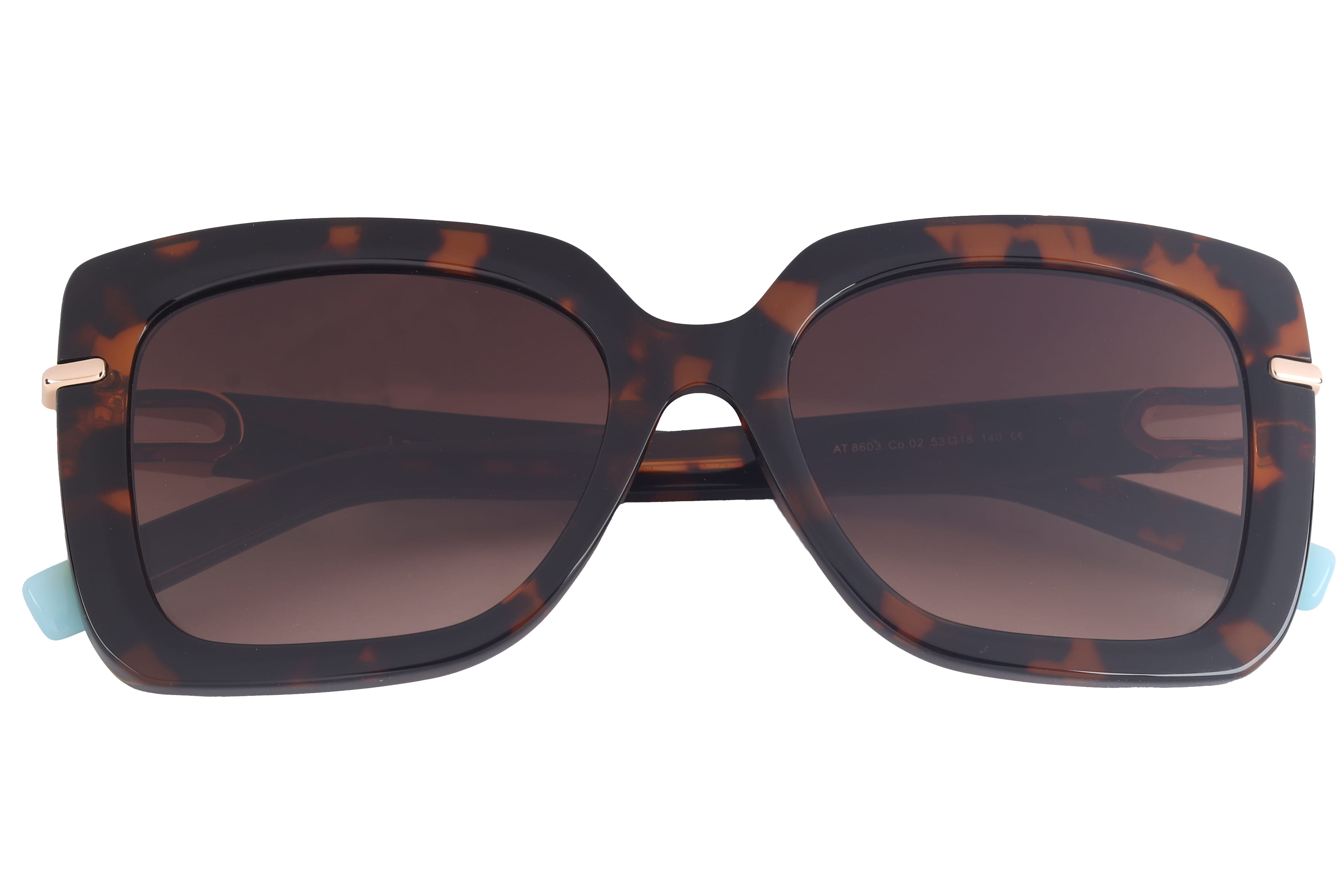 Lancebremmer AT8603 Sunglass Havana Female Full Metal Sunglass — view 4