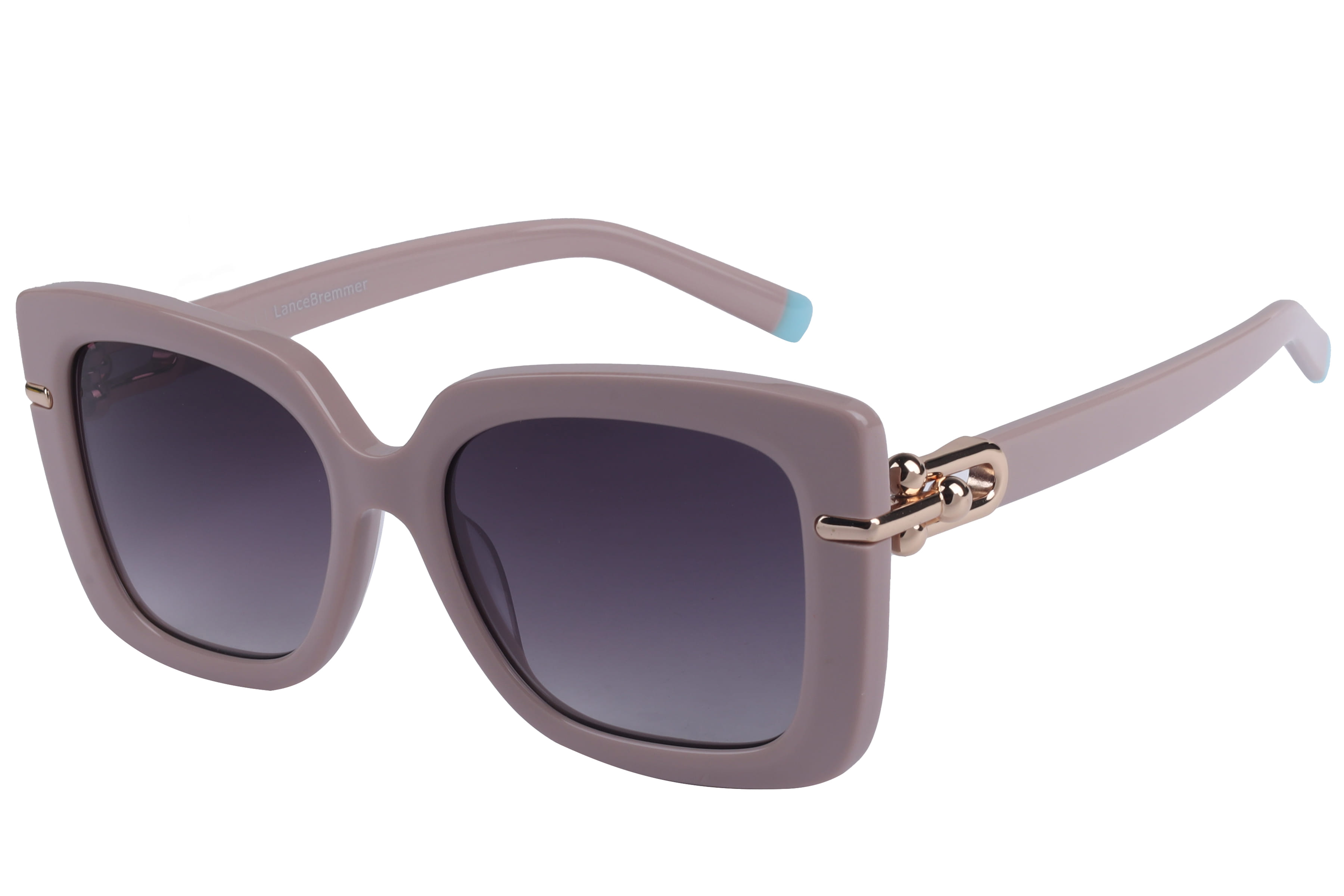 Lancebremmer AT8603 Sunglass Beige Female Full Metal Sunglass — Beige frame — view 1