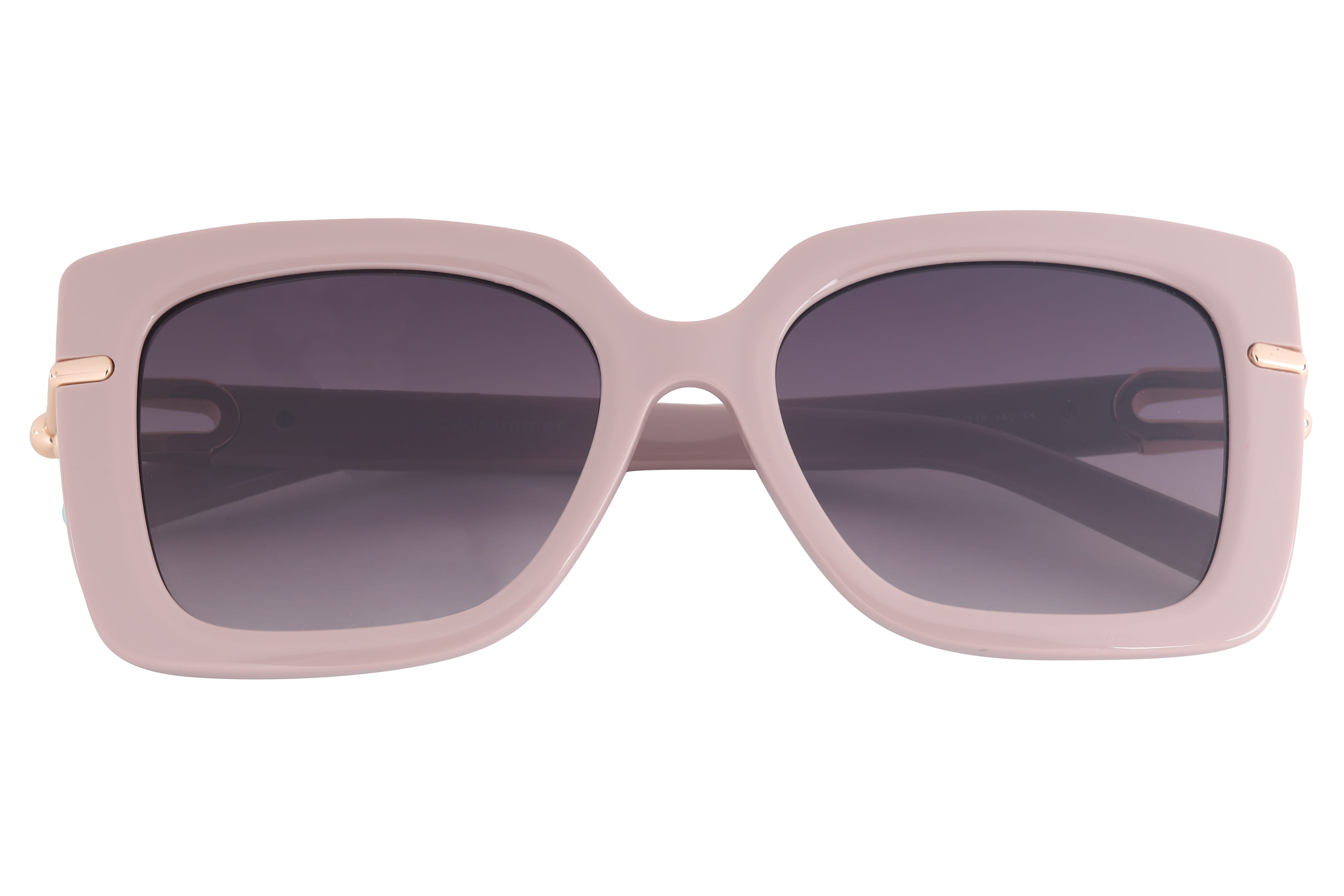 Lancebremmer AT8603 Sunglass Beige Female Full Metal Sunglass — Beige frame — view 3