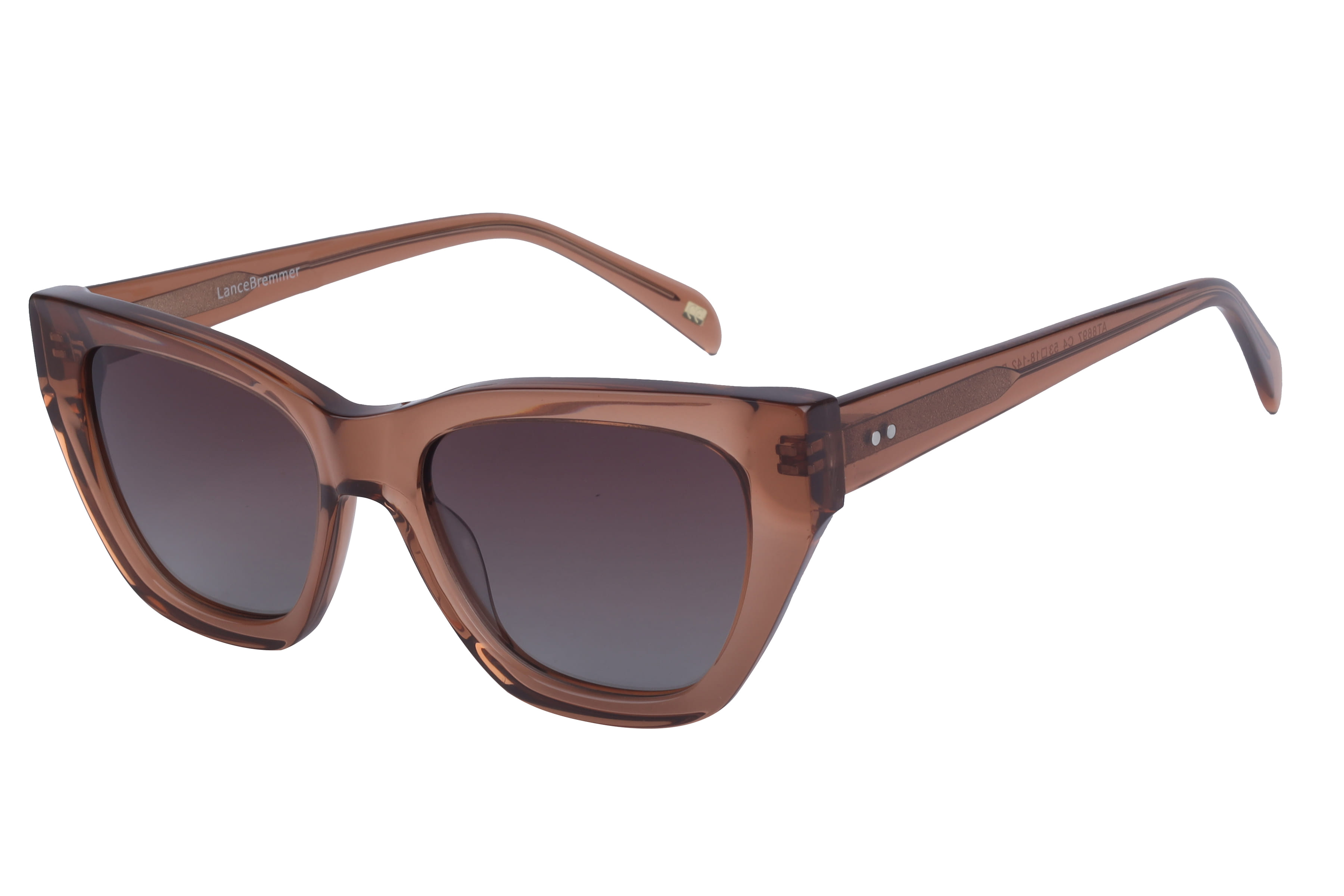Lancebremmer AT8697 Sunglass Transparent Brown Female Full S Sunglass — Transparent Brown frame — view 1