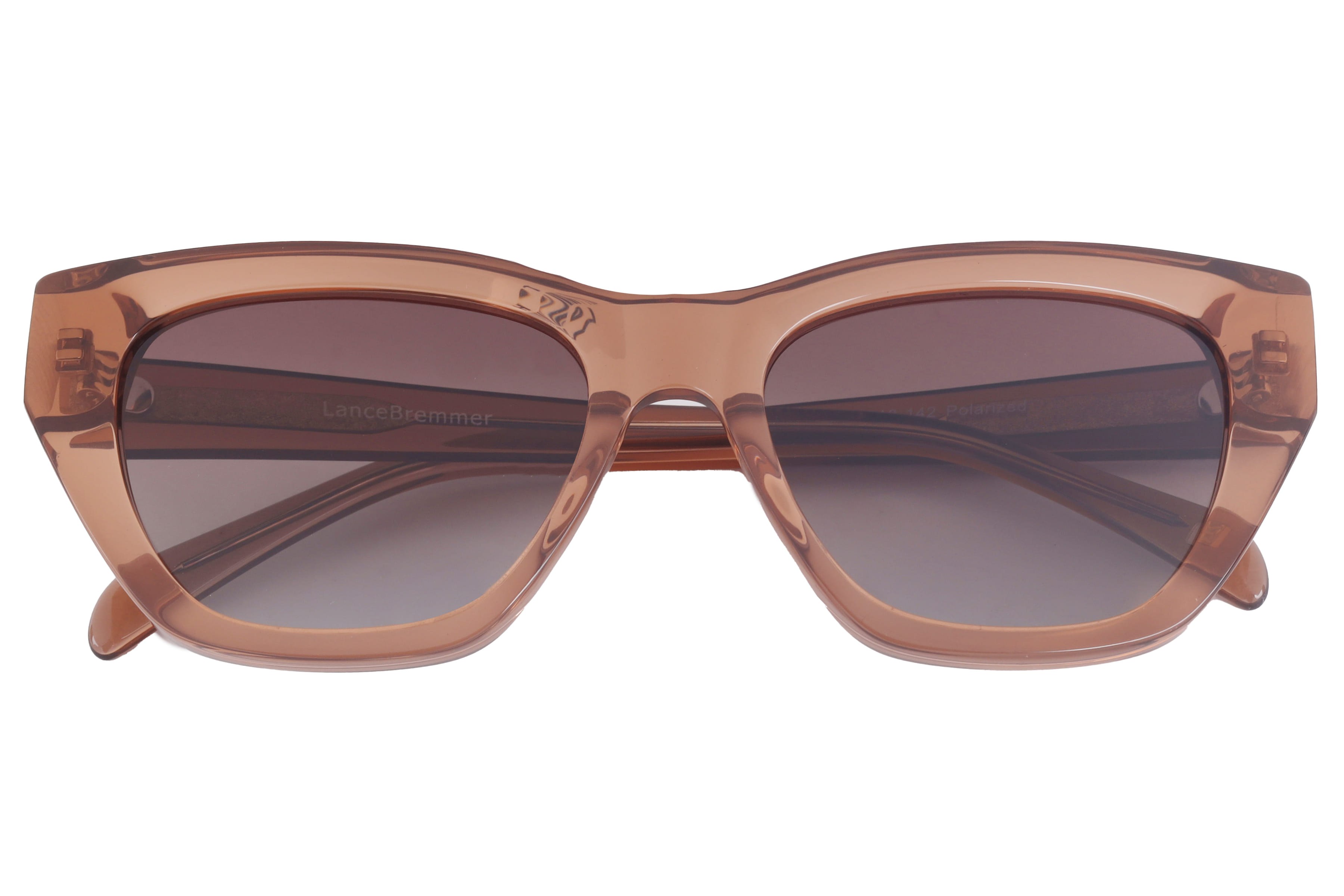 Lancebremmer AT8697 Sunglass Transparent Brown Female Full S Sunglass — Transparent Brown frame — view 4