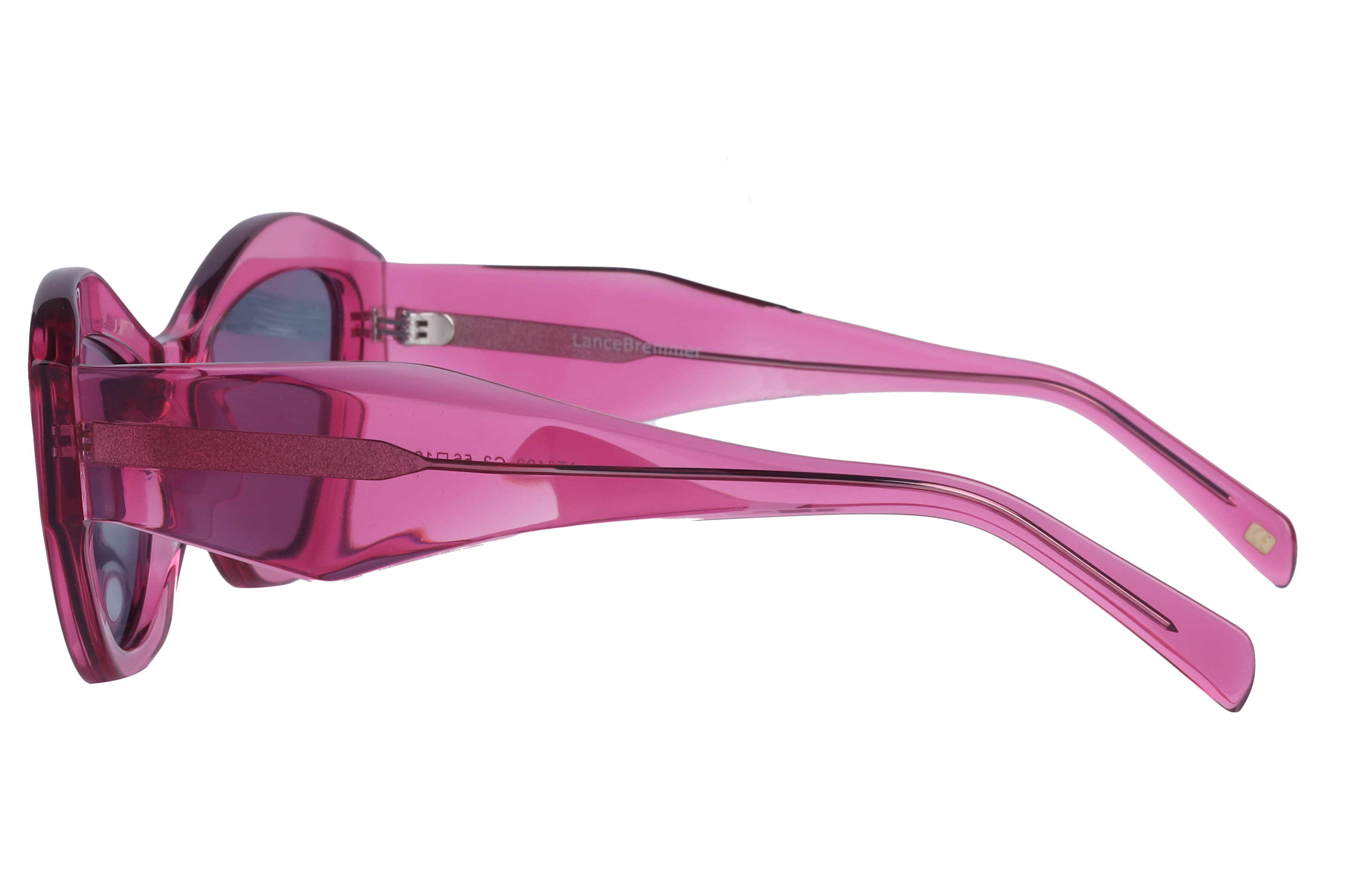Lancebremmer AT8493 Sunglass Transparent Pink Female Full Sh Sunglass — Transparent Pink frame — view 2