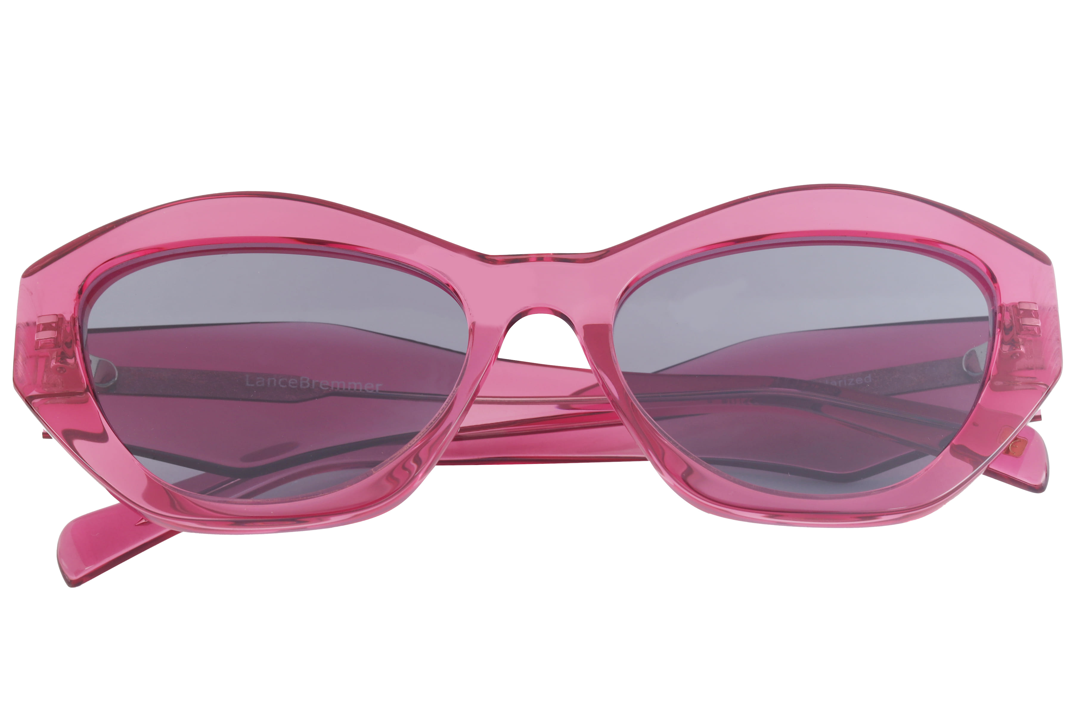 Lancebremmer AT8493 Sunglass Transparent Pink Female Full Sh Sunglass — Transparent Pink frame — view 3