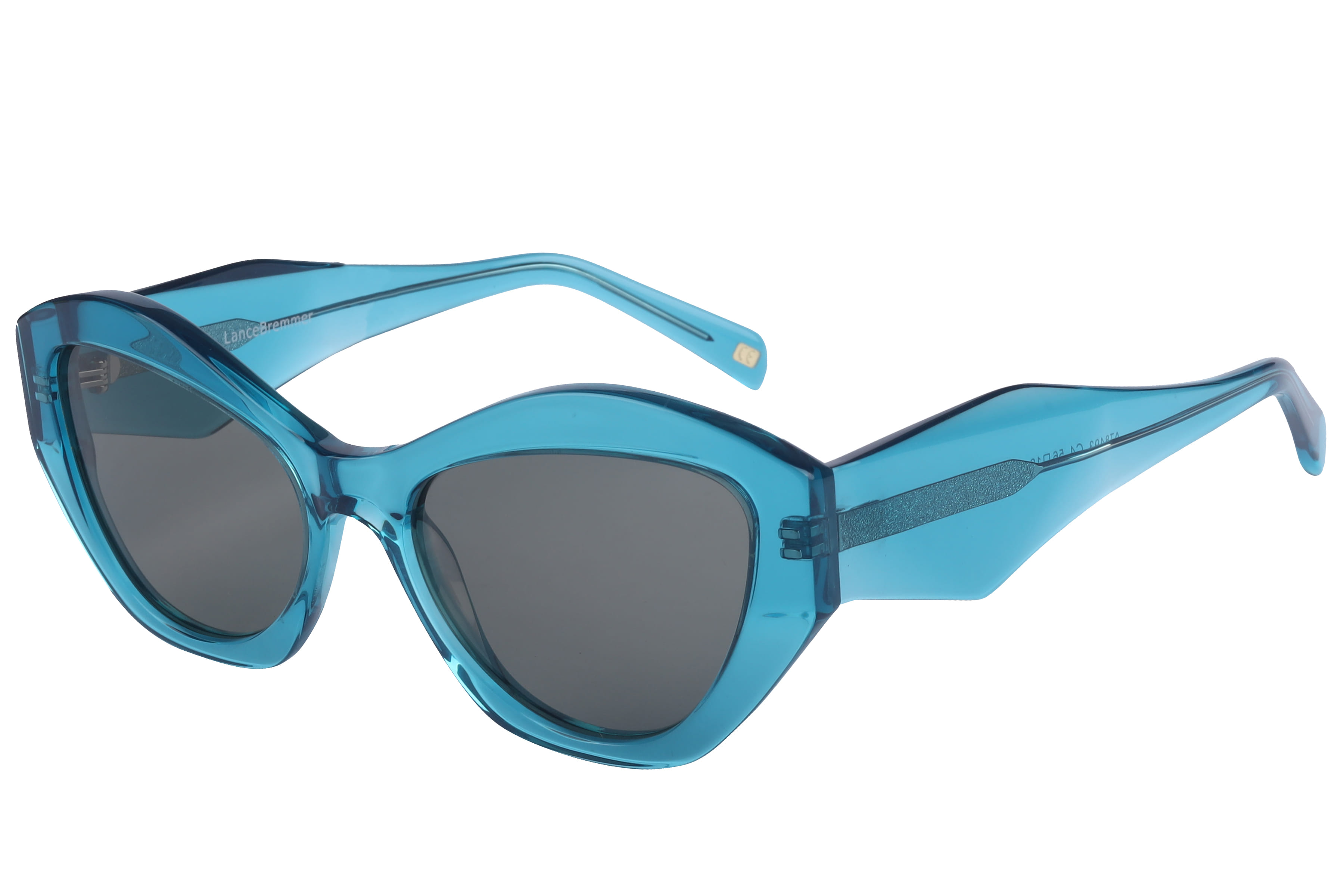 Lancebremmer AT8493 Sunglass Transparent Blue Female Full Sh Sunglass — Transparent Blue frame — view 1