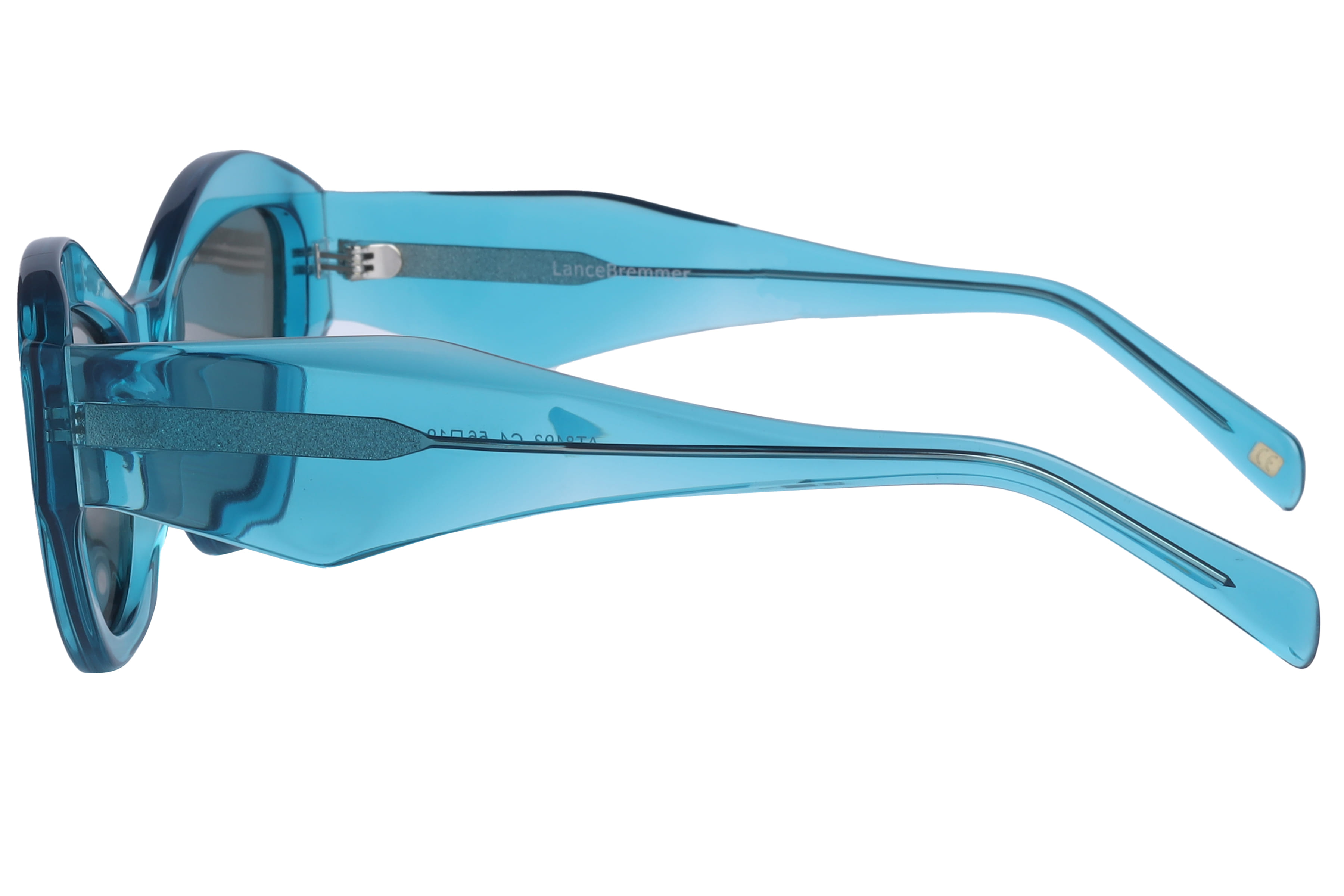 Lancebremmer AT8493 Sunglass Transparent Blue Female Full Sh Sunglass — Transparent Blue frame — view 3