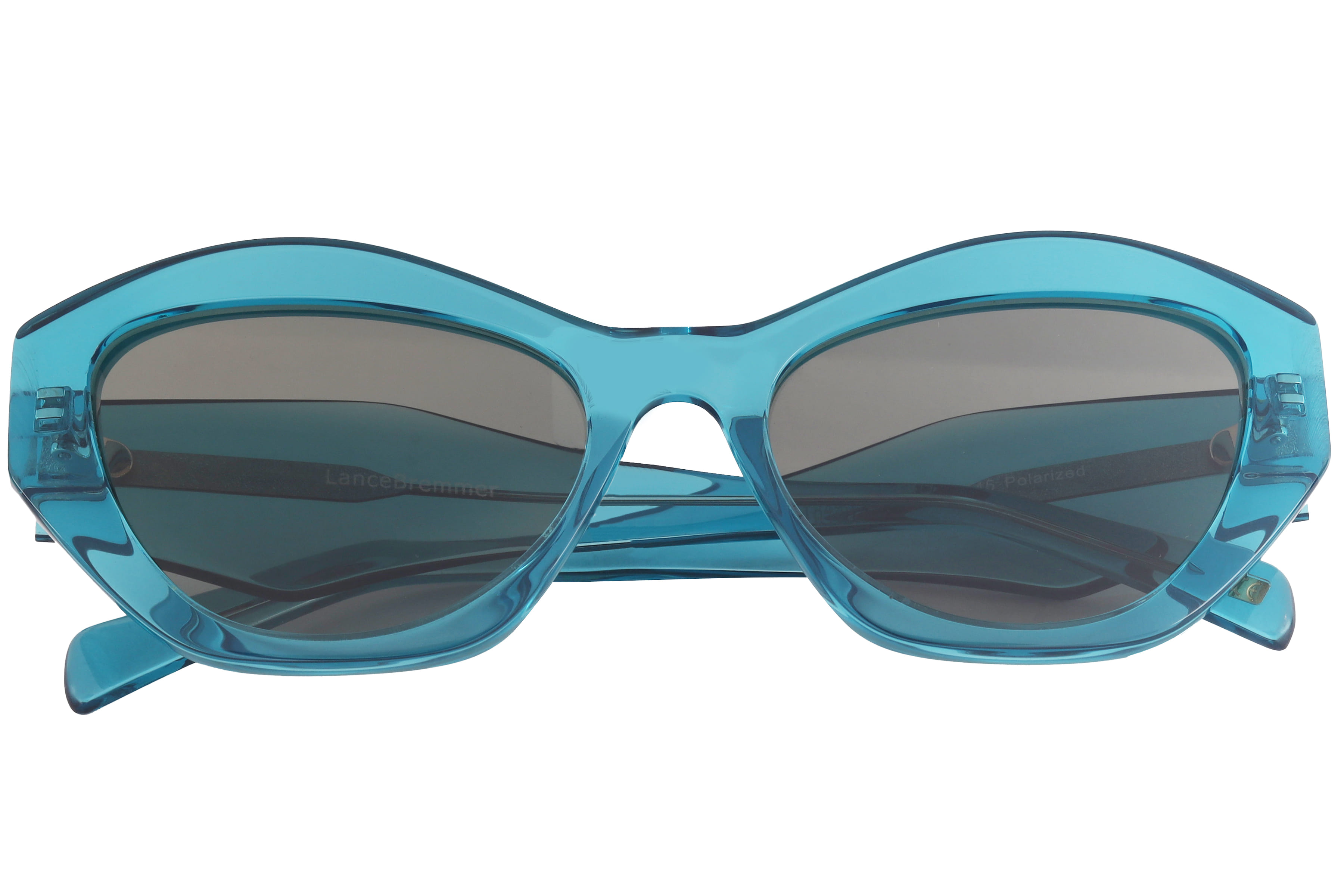 Lancebremmer AT8493 Sunglass Transparent Blue Female Full Sh Sunglass — Transparent Blue frame — view 4