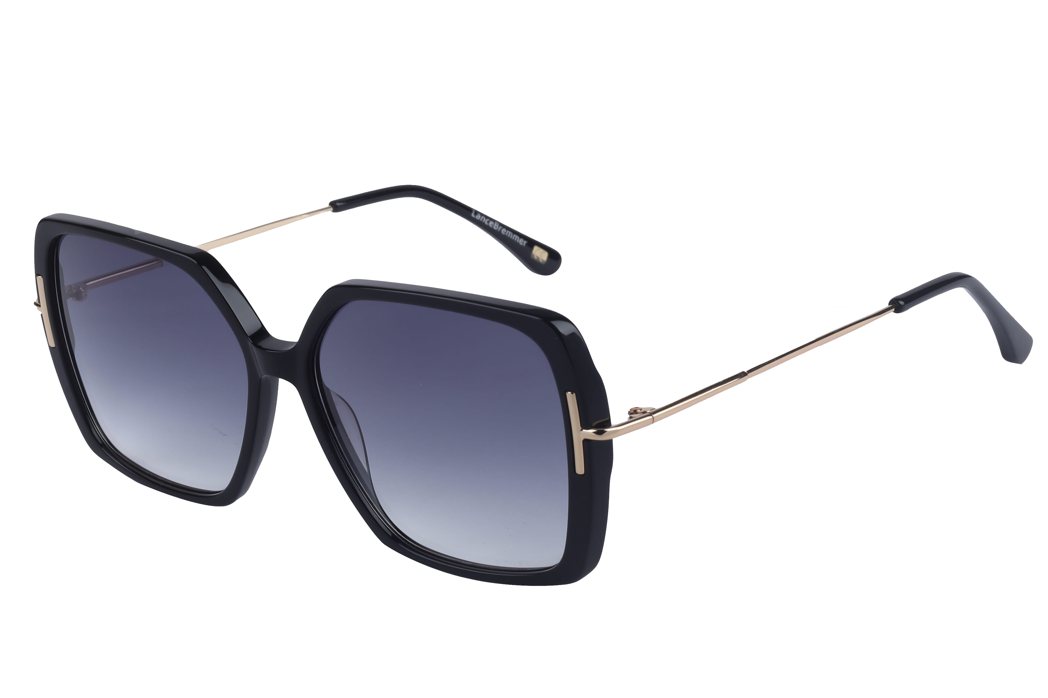 Lancebremmer AT8658 Sunglass Black Female Full Metal Sunglass — Black frame — view 1