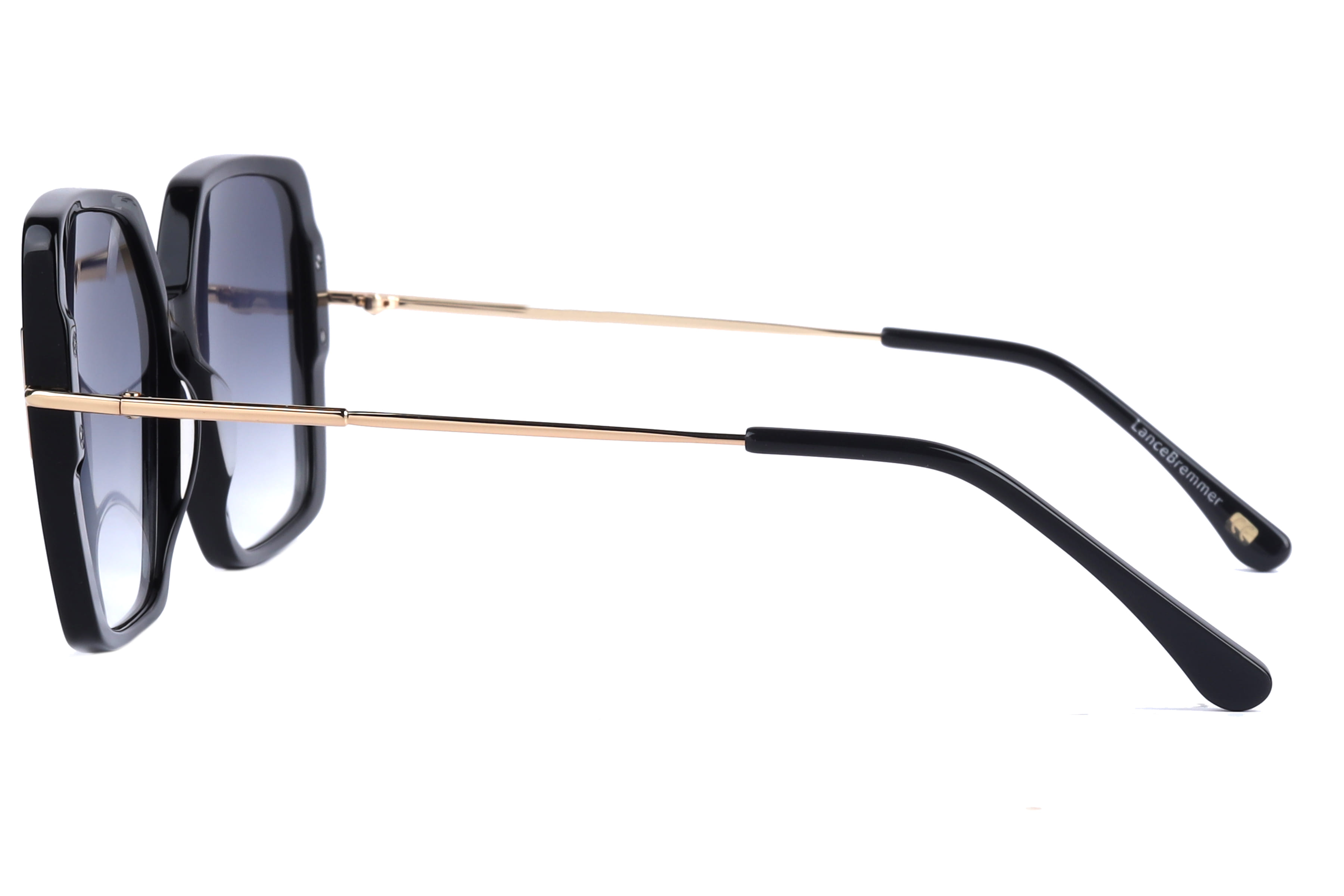 Lancebremmer AT8658 Sunglass Black Female Full Metal Sunglass — Black frame — view 3