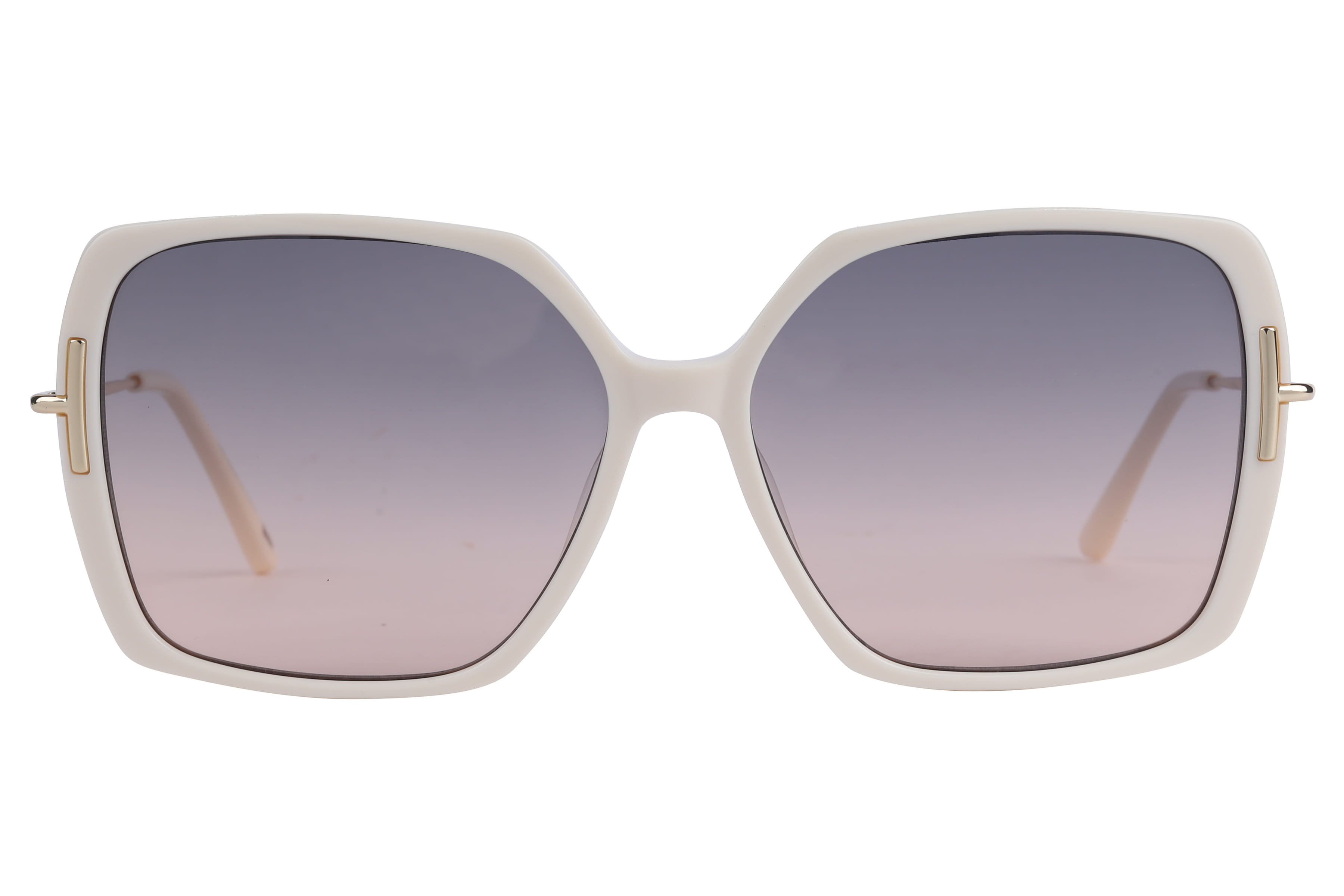 Lancebremmer AT8658 Sunglass White Female Full Metal — White frame