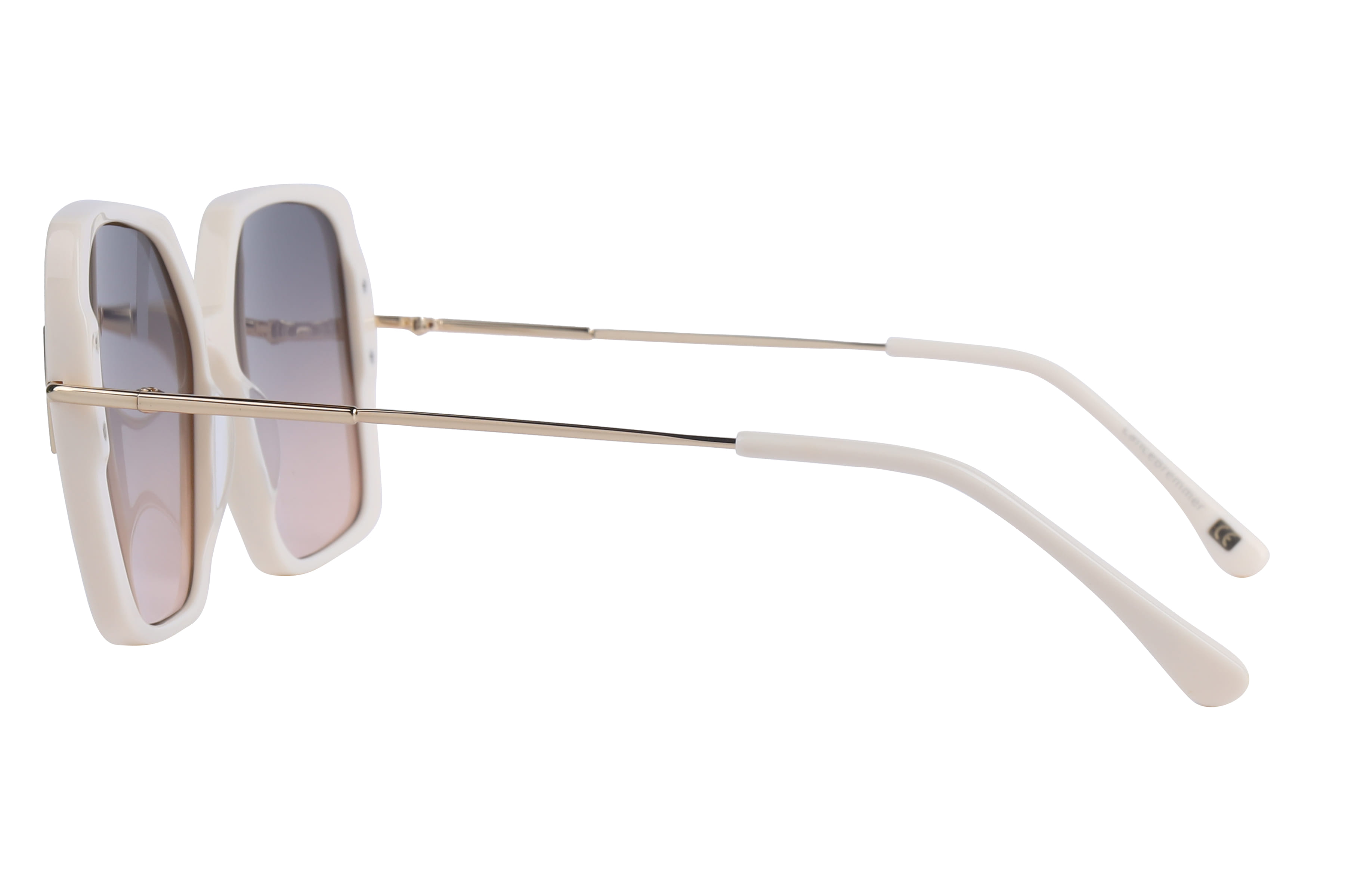 Lancebremmer AT8658 Sunglass White Female Full Metal Sunglass — White frame — view 3