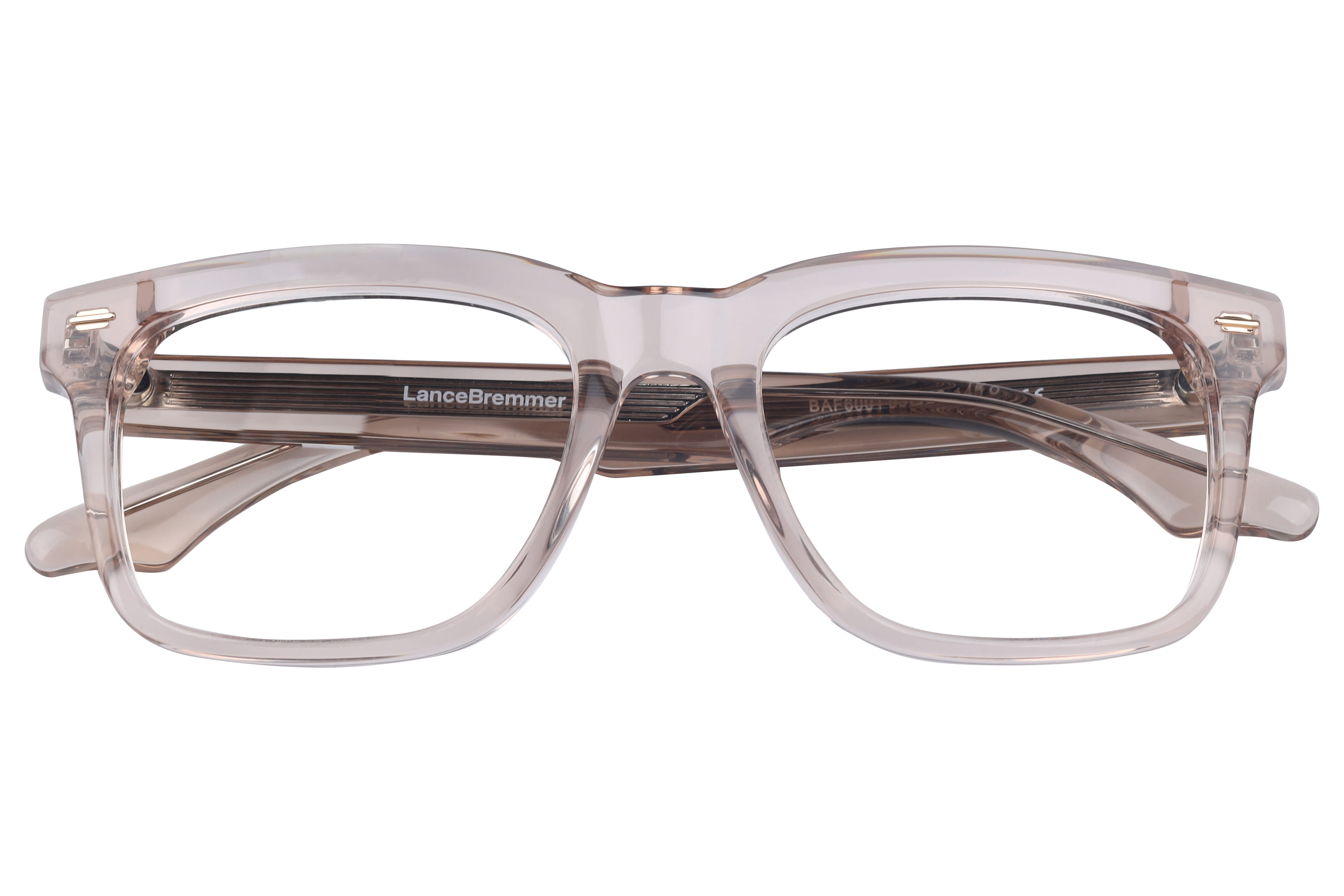 Lancebremmer BAF6001 Frame Transparent Brown Male Full Shell Frame — Transparent Brown frame — view 3
