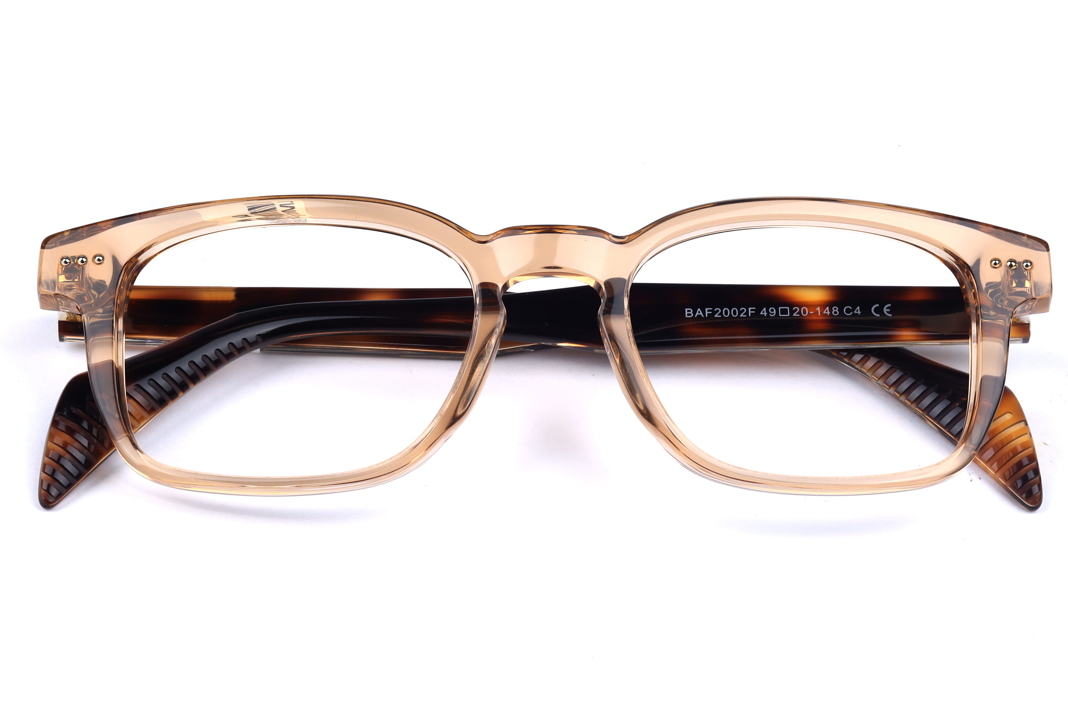 Lancebremmer BAF2002F Frame Transparent Brown Unisex Full Sh Frame — Transparent Brown frame — view 4