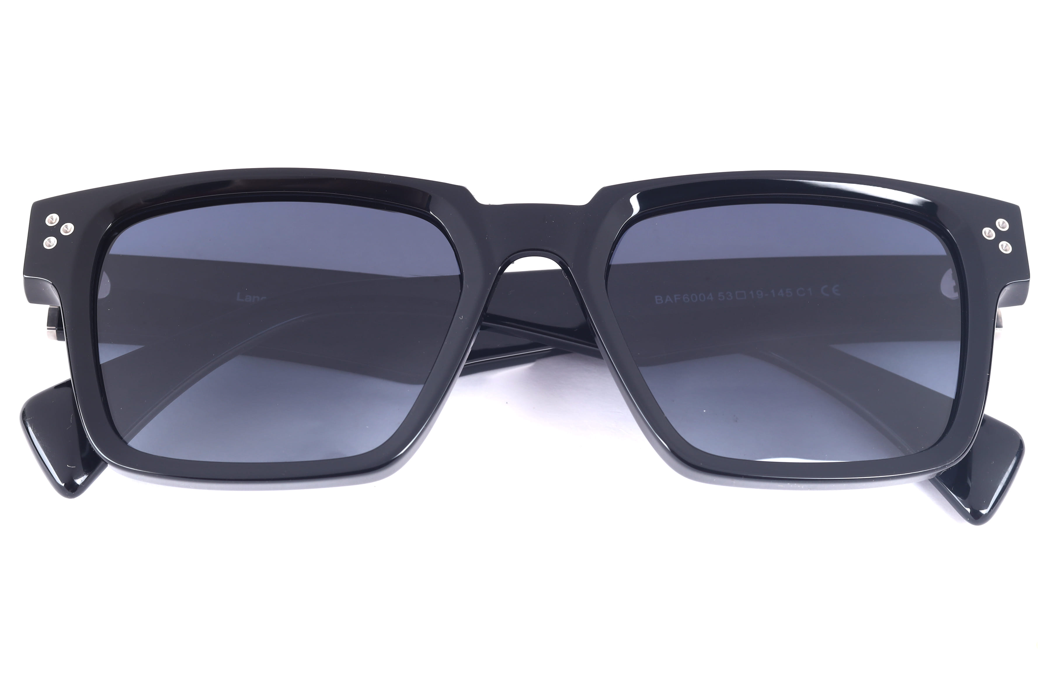 Lancebremmer BAF6004 Sunglass Black Male Full Shell Sunglass — Black frame — view 3