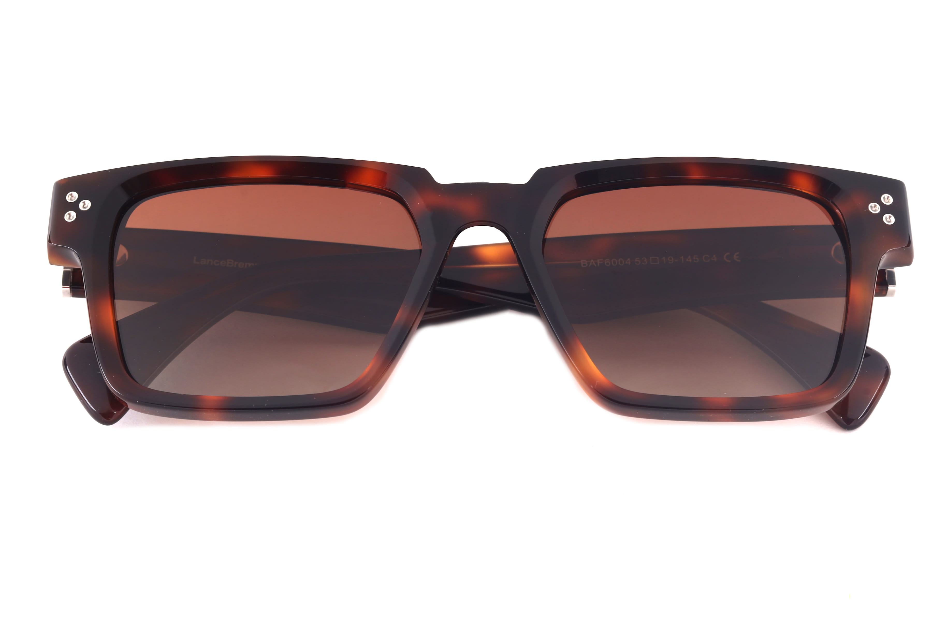 Lancebremmer BAF6004 Sunglass Havana Male Full Shell Sunglass — Havana frame — view 3