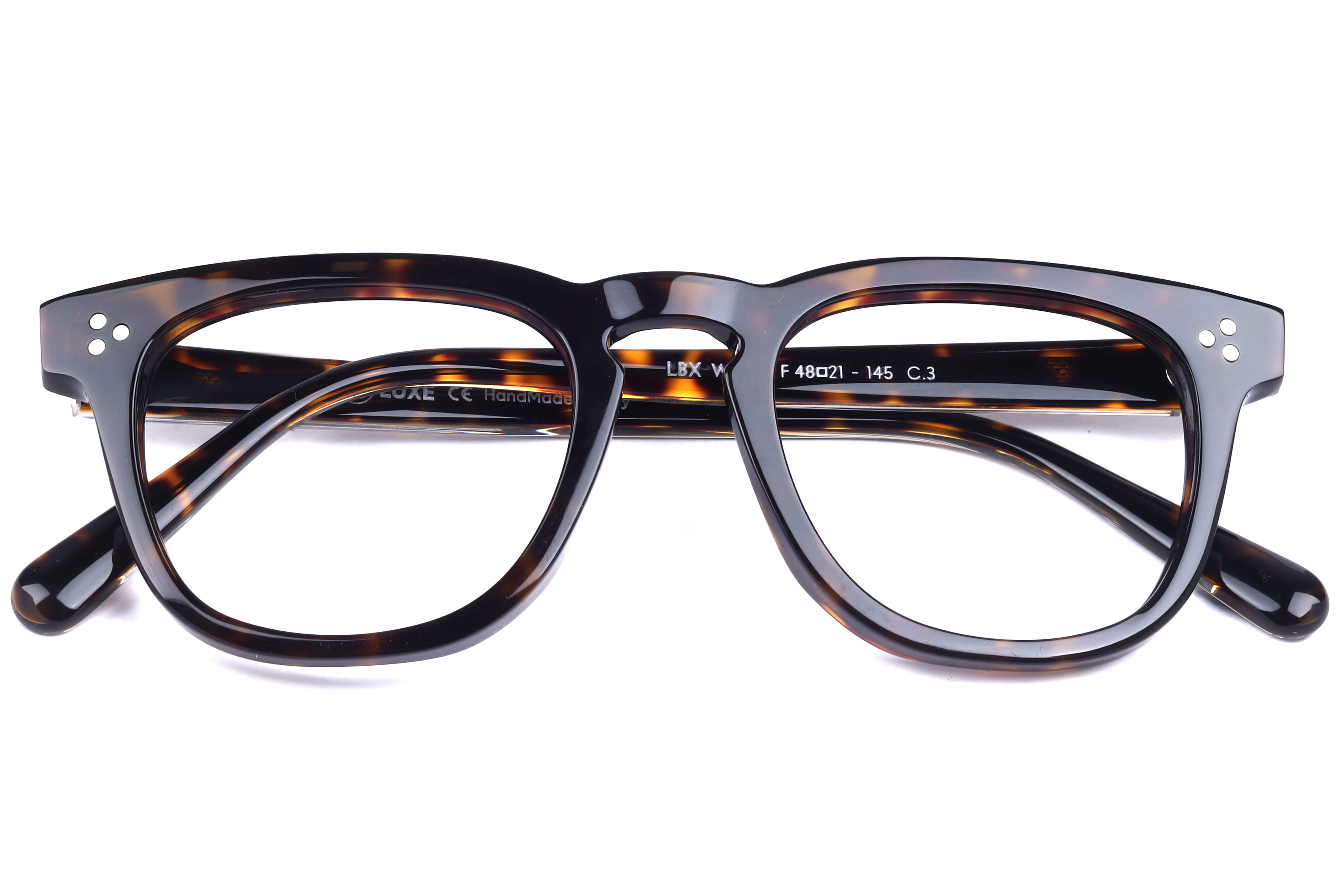 Lb Luxe WV113 Frame Havana Male Full Shell Frame — Havana frame — view 3