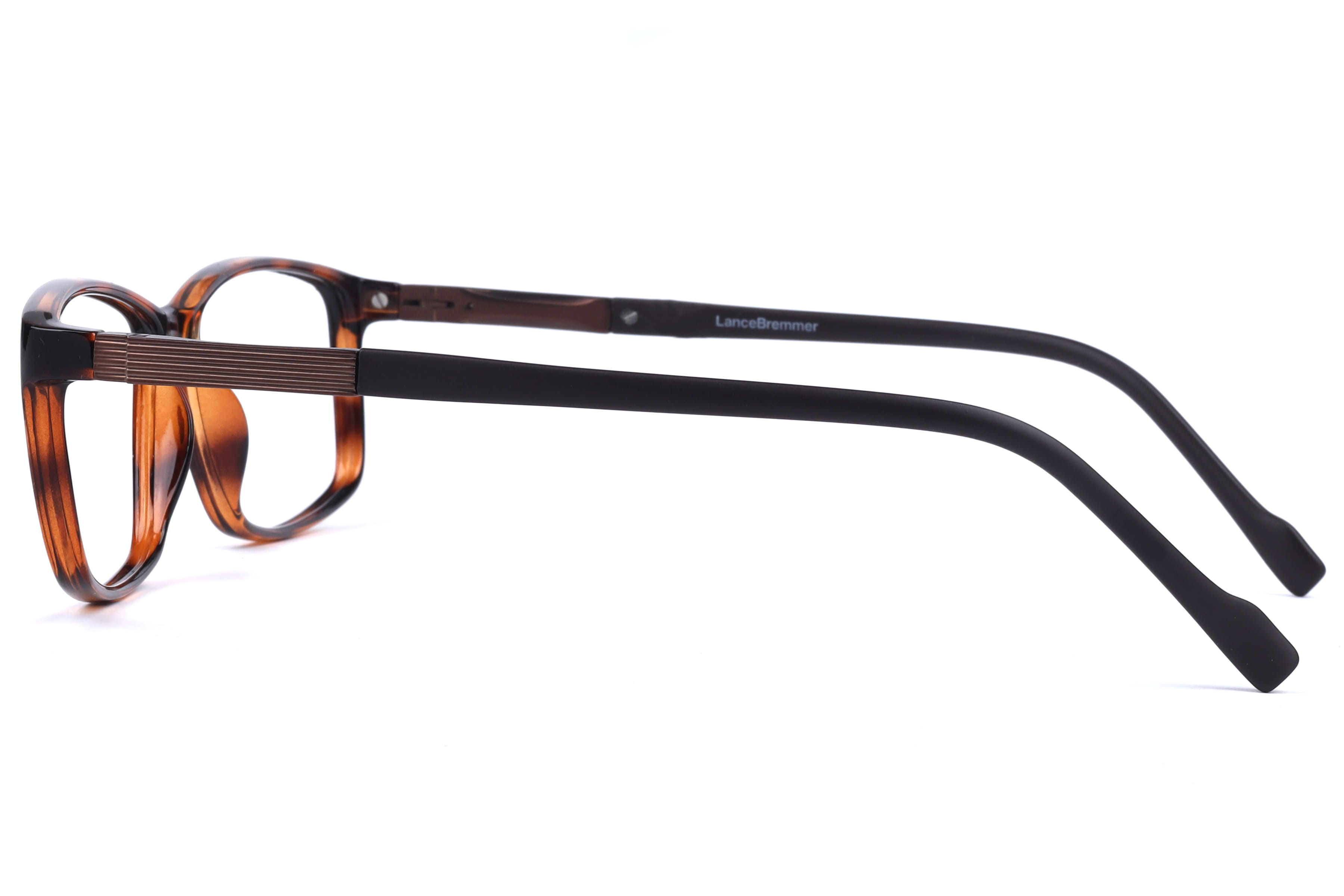Lancebremmer LBF 6729 Frame Havana Unisex Full Metal Frame — Havana frame — view 3