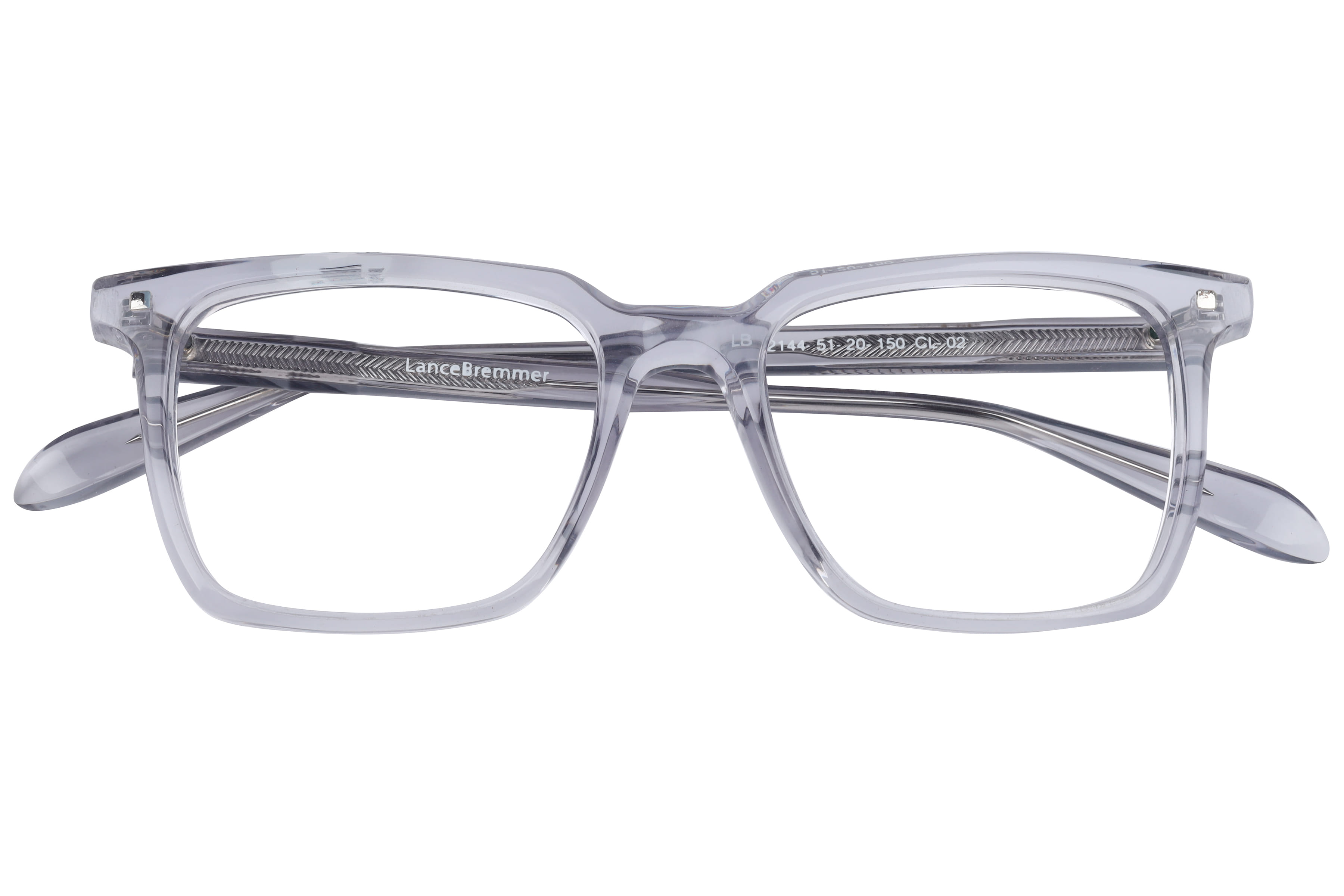 Lancebremmer F2144 Frame Transparent Grey Male Full Shell Frame — Transparent Grey frame — view 3