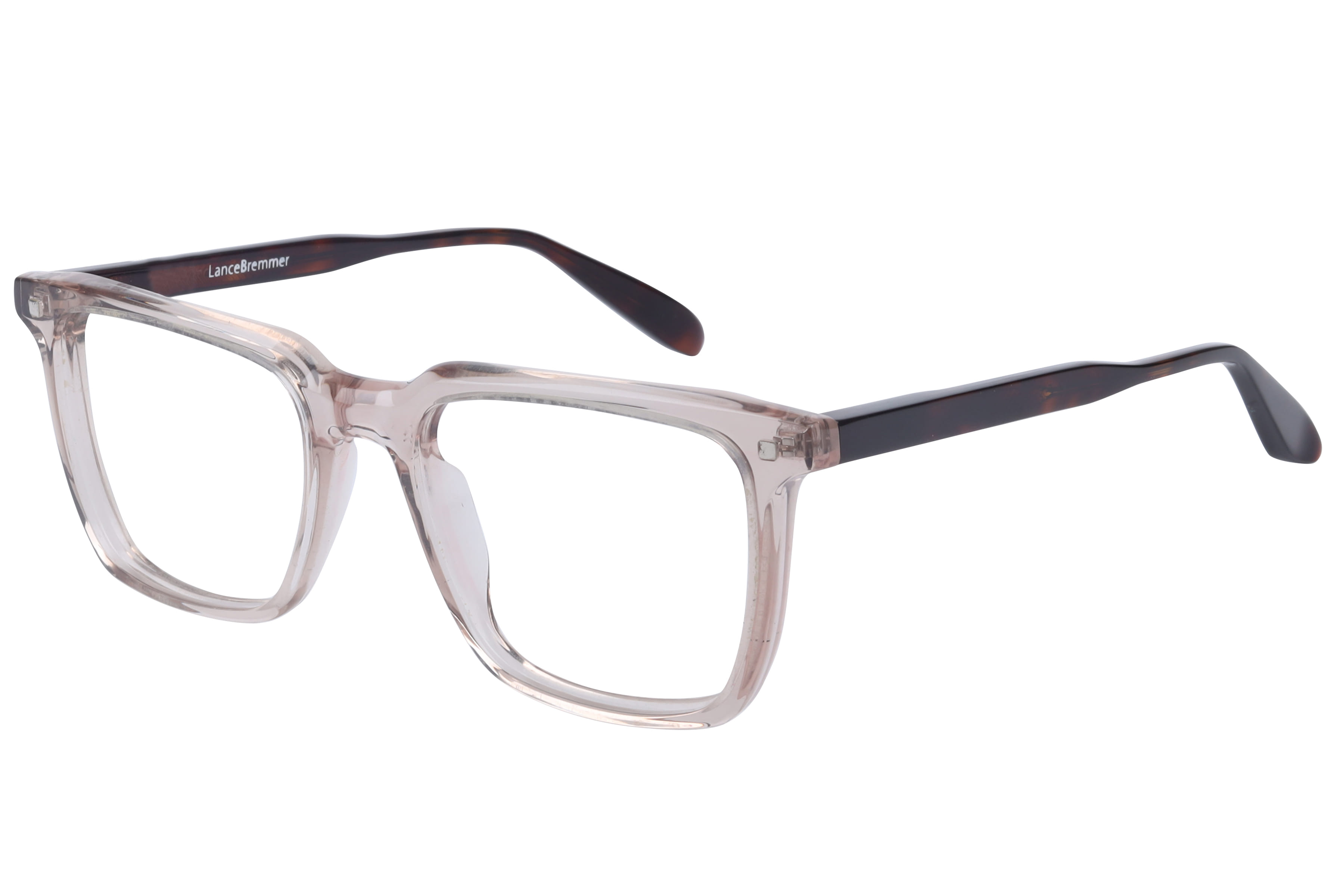 Lancebremmer F2144 Frame Transparent Brown Male Full Shell Frame — Transparent Brown frame — view 1