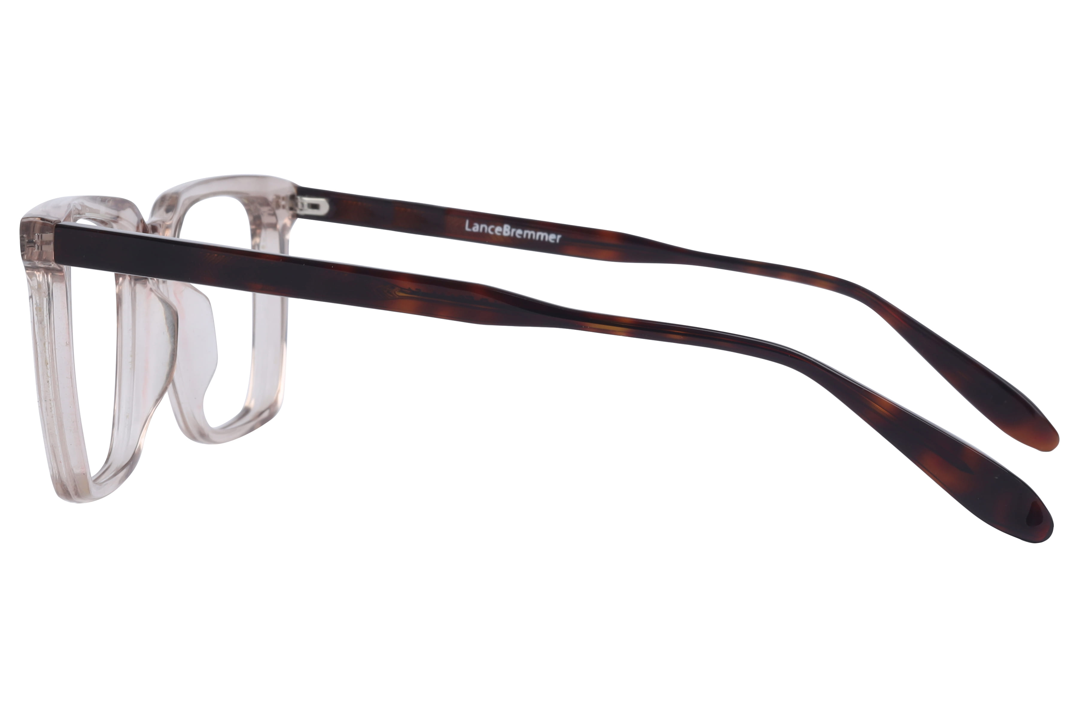 Lancebremmer F2144 Frame Transparent Brown Male Full Shell Frame — Transparent Brown frame — view 3