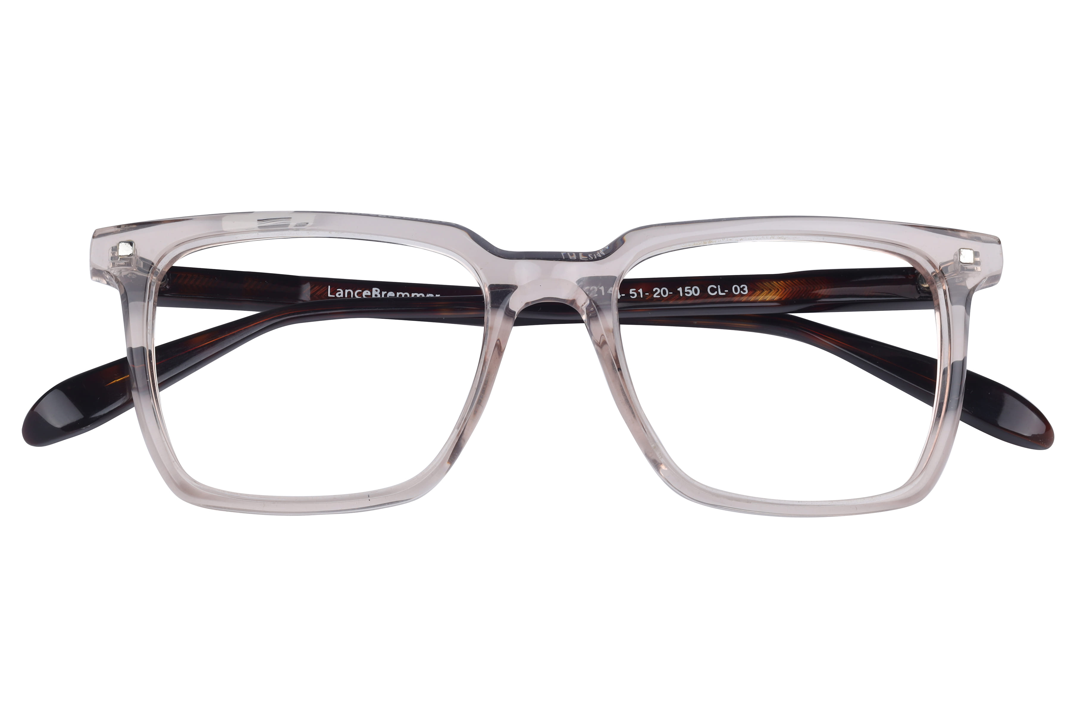 Lancebremmer F2144 Frame Transparent Brown Male Full Shell Frame — Transparent Brown frame — view 4