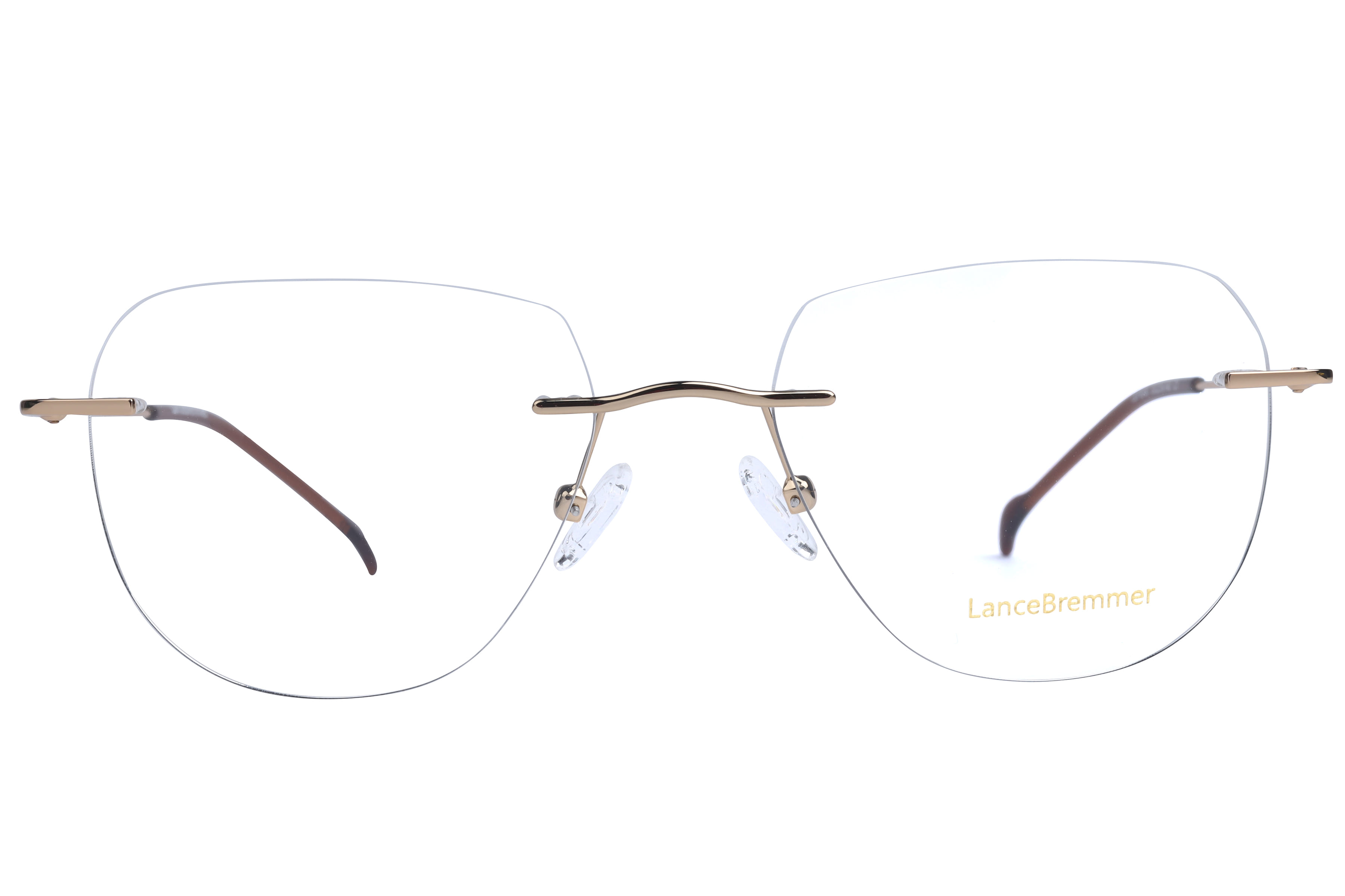 Lancebremmer LBF6606 Frame Gold Unisex RimLess Metal — Gold frame