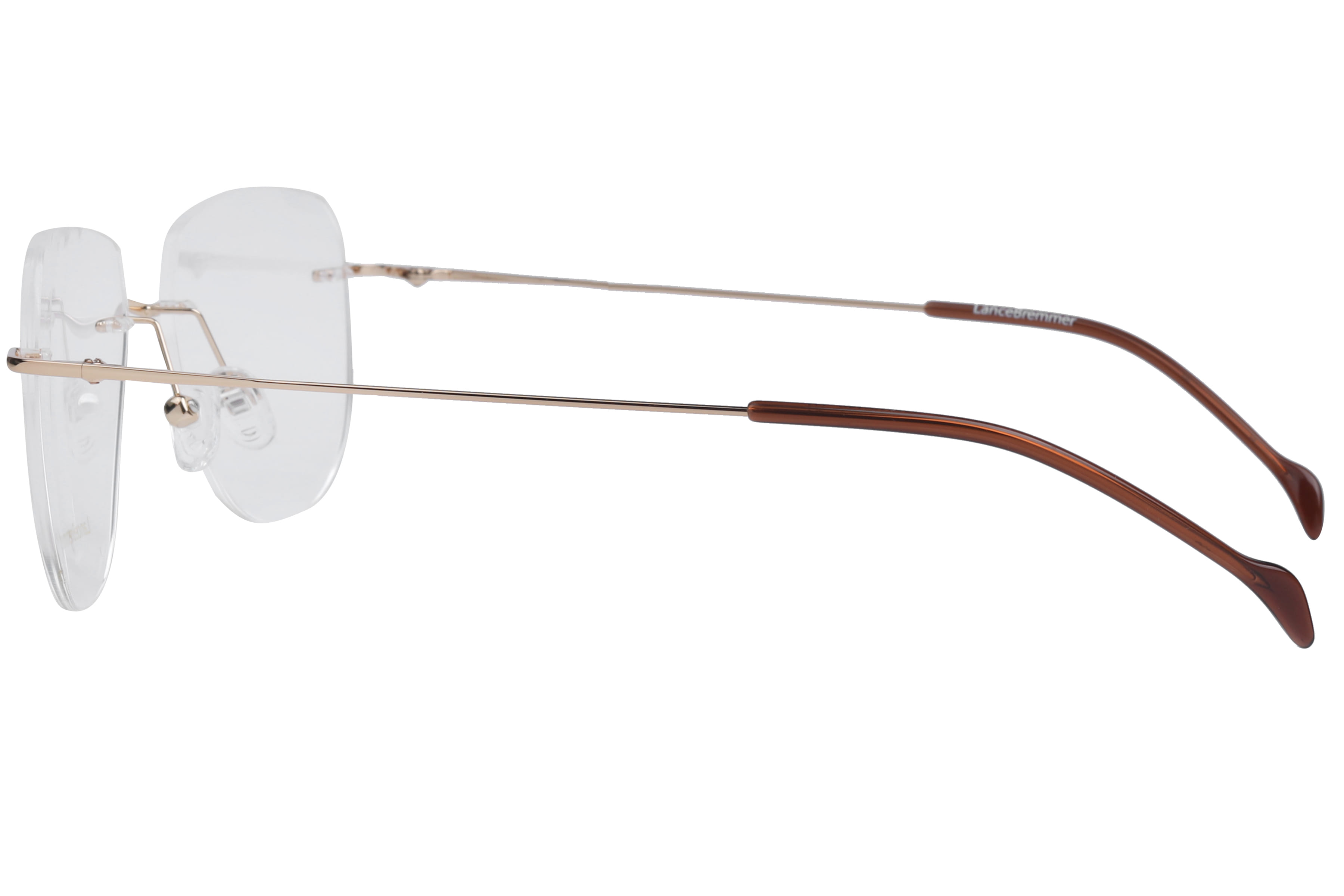 Lancebremmer LBF6606 Frame Gold Unisex RimLess Metal Frame — Gold frame — view 2