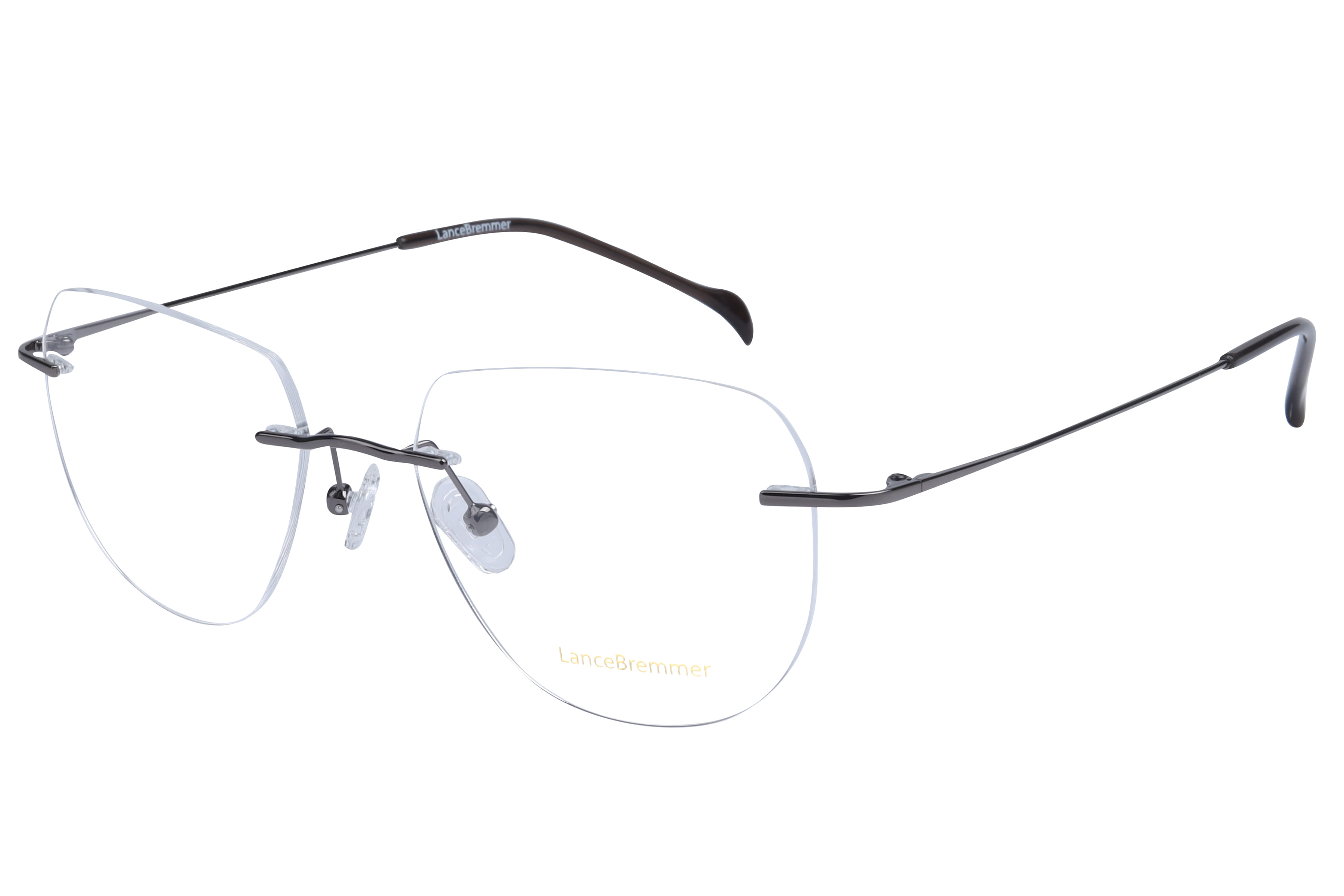 Lancebremmer LBF6606 Frame Gun Metal Unisex RimLess Metal Frame — Gun Metal frame — view 1