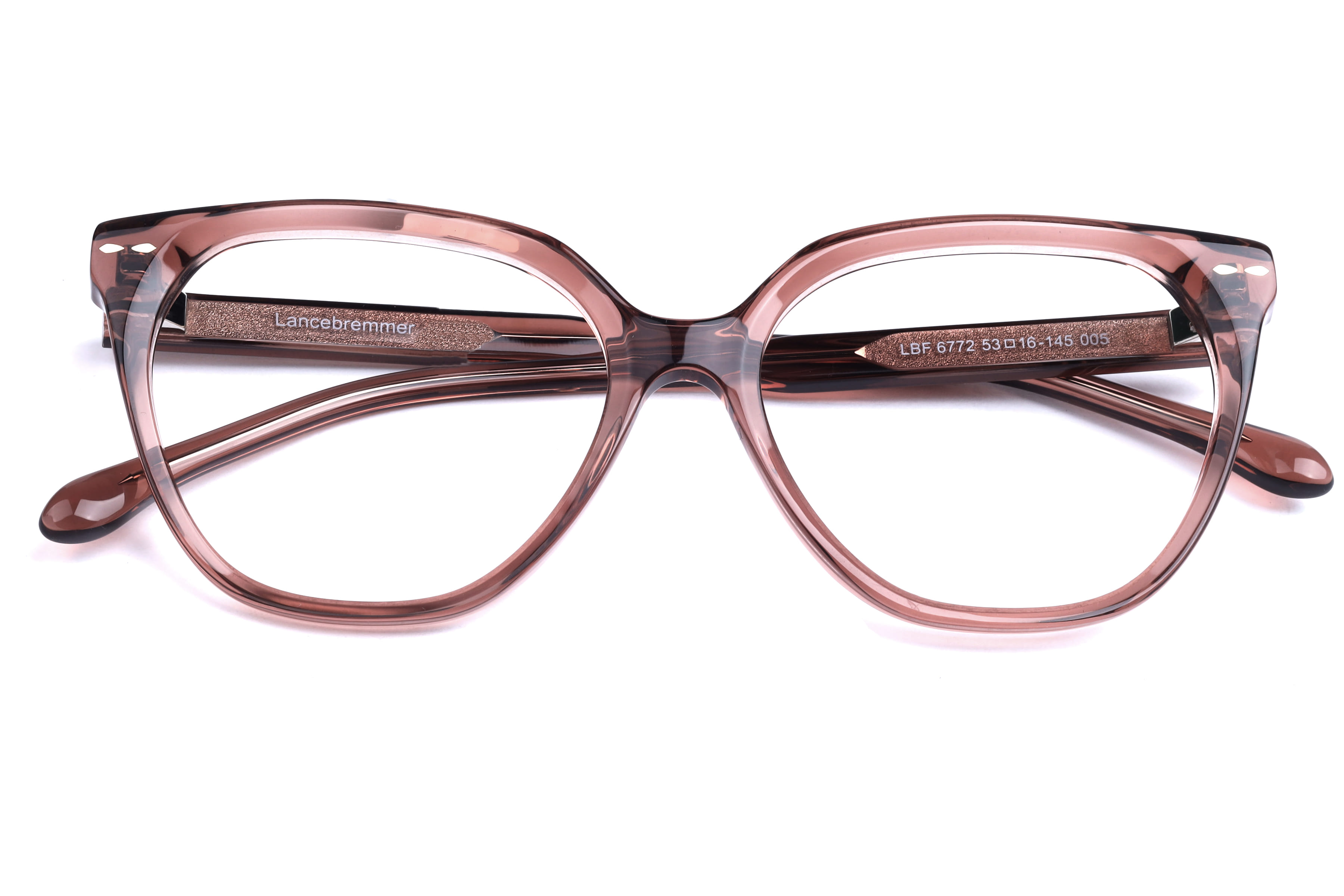 Lancebremmer LBF6772 Frame Transparent Brown Female Full She Frame — Transparent Brown frame — view 3