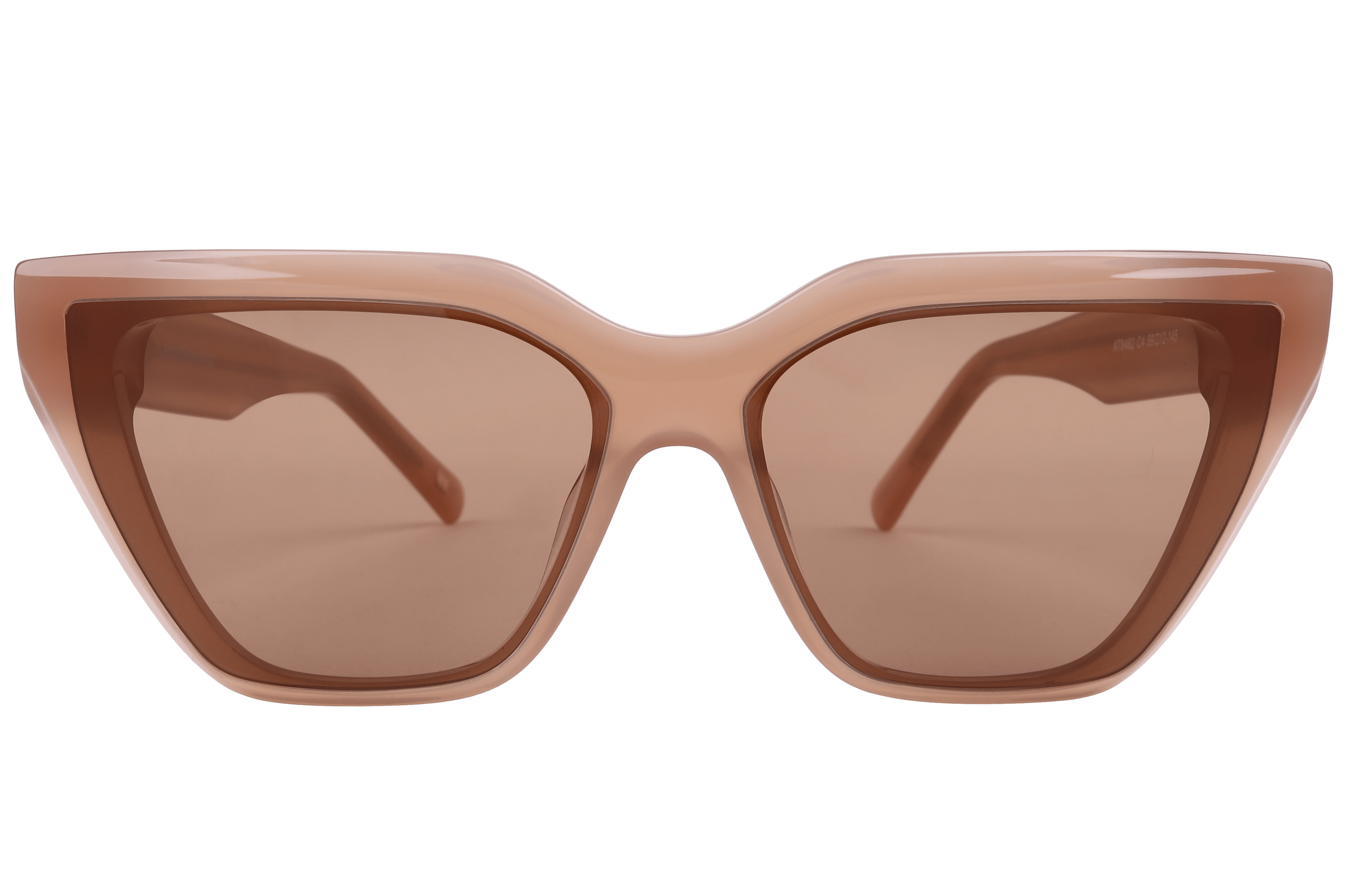 Lancebremmer AT8482 Sunglass Beige Female Full Shell Sunglass — Beige frame — view 2