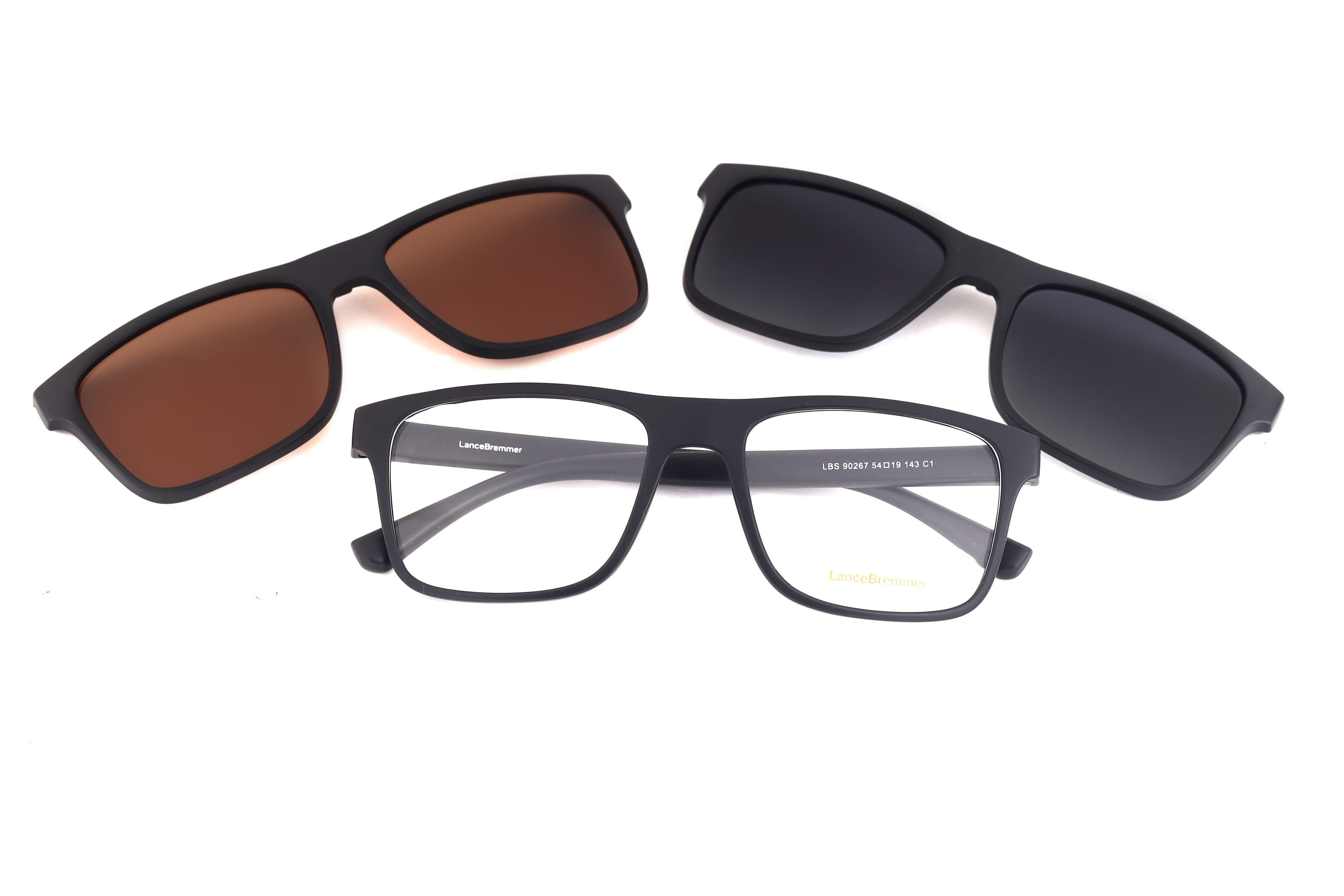 Lancebremmer LBS 90267 Frame Matt Black Male Full Shell Frame — Matt Black frame — view 3