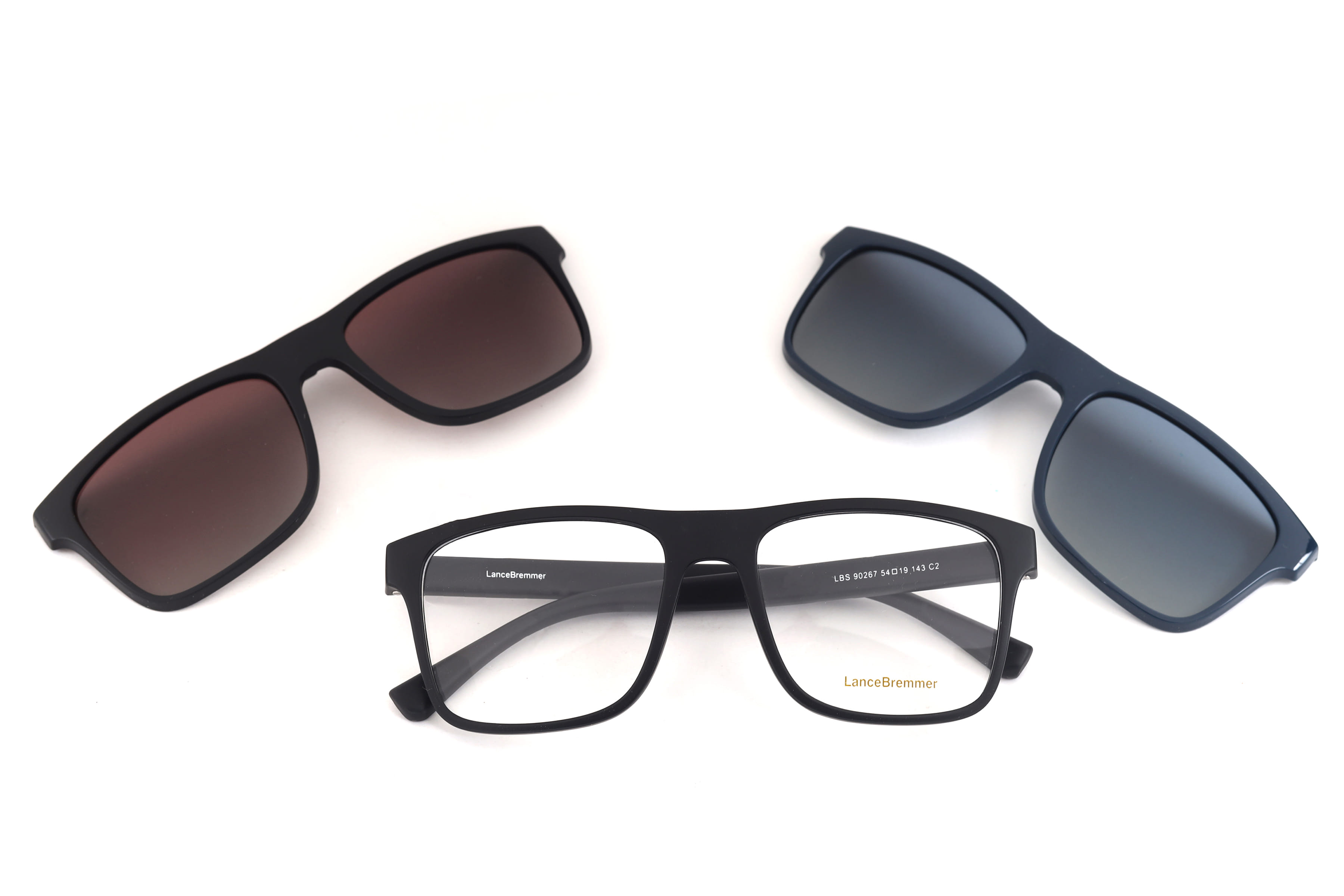 Lancebremmer LBS 90267 Frame Matt Black Male Full Shell Frame — Matt Black frame — view 2
