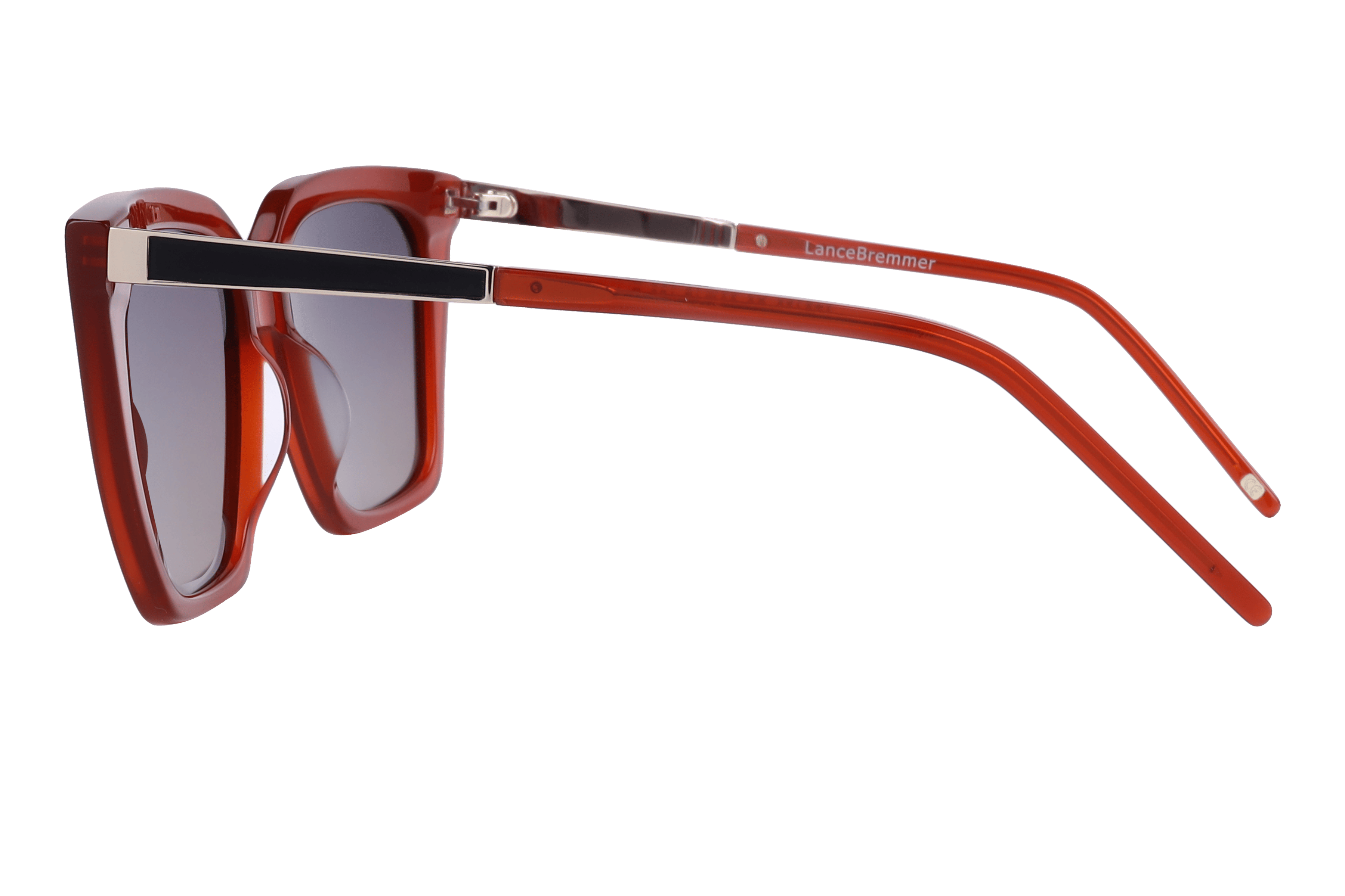 Lancebremmer AT8450 Sunglass Brown Female Full Metal Sunglass — Brown frame — view 3