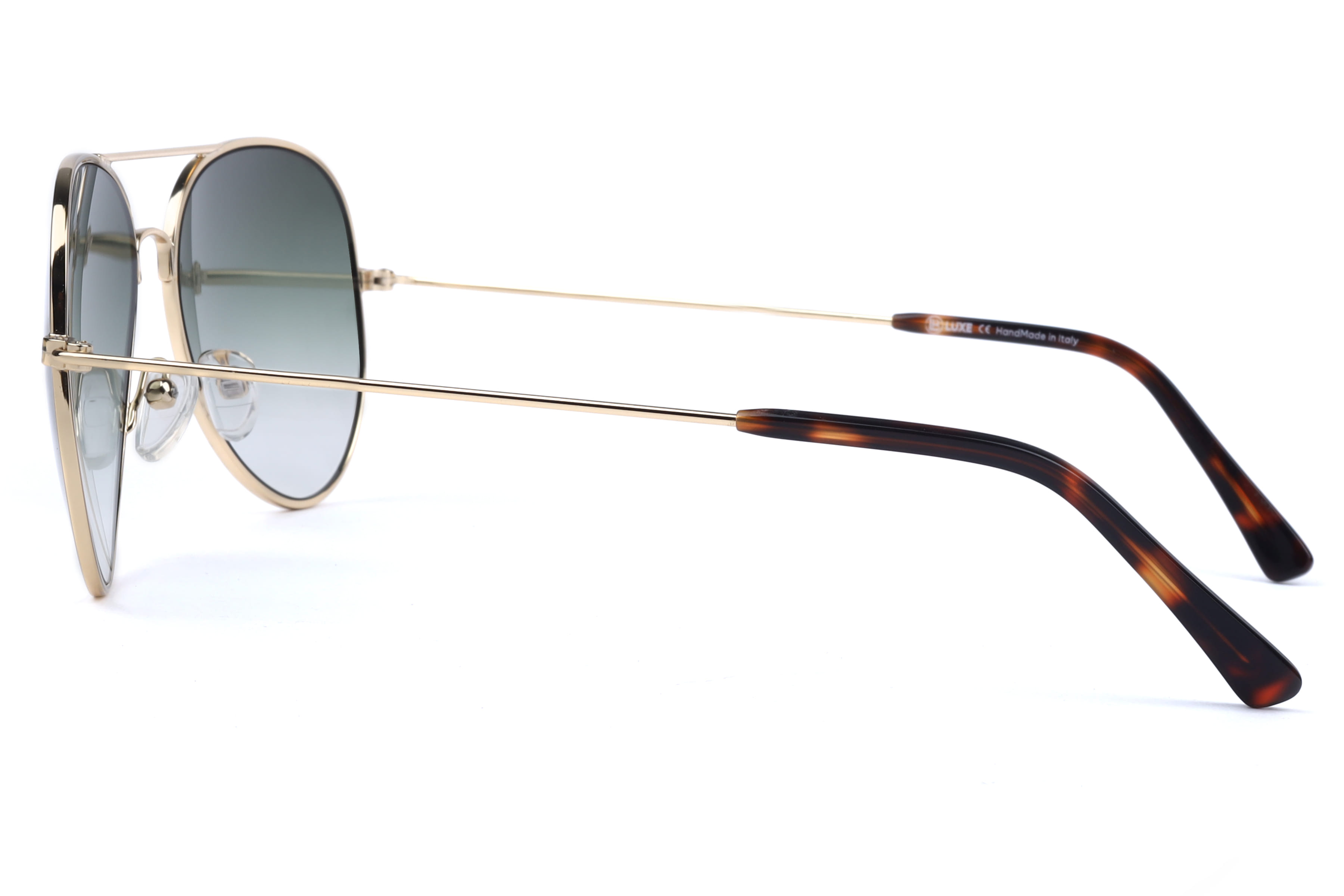 Lb Luxe WV026 Sunglass Gold Male Full Metal Sunglass — Gold frame — view 3