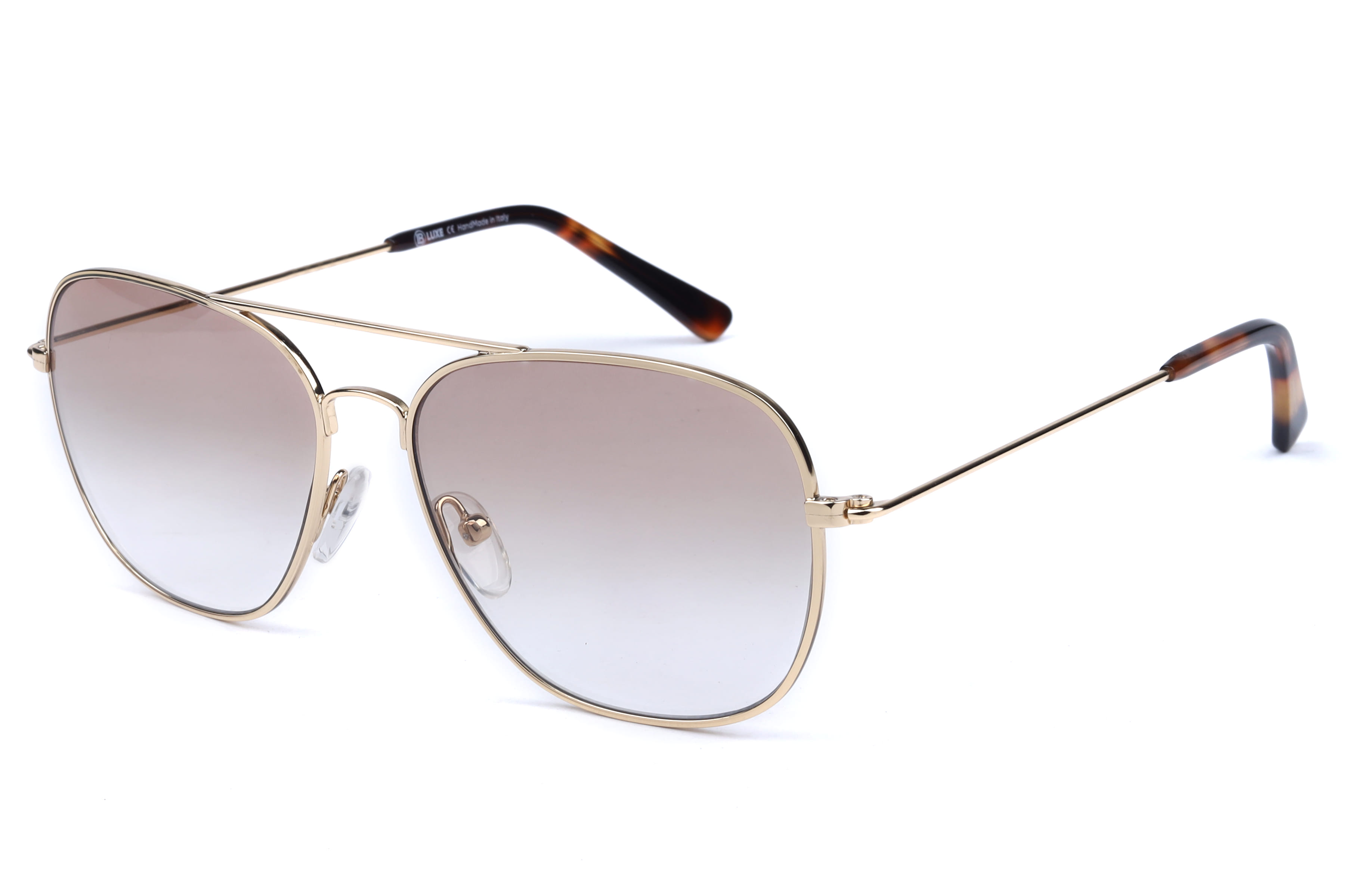 Lb Luxe WV098 Sunglass Gold Male Full Metal Sunglass — Gold frame — view 1