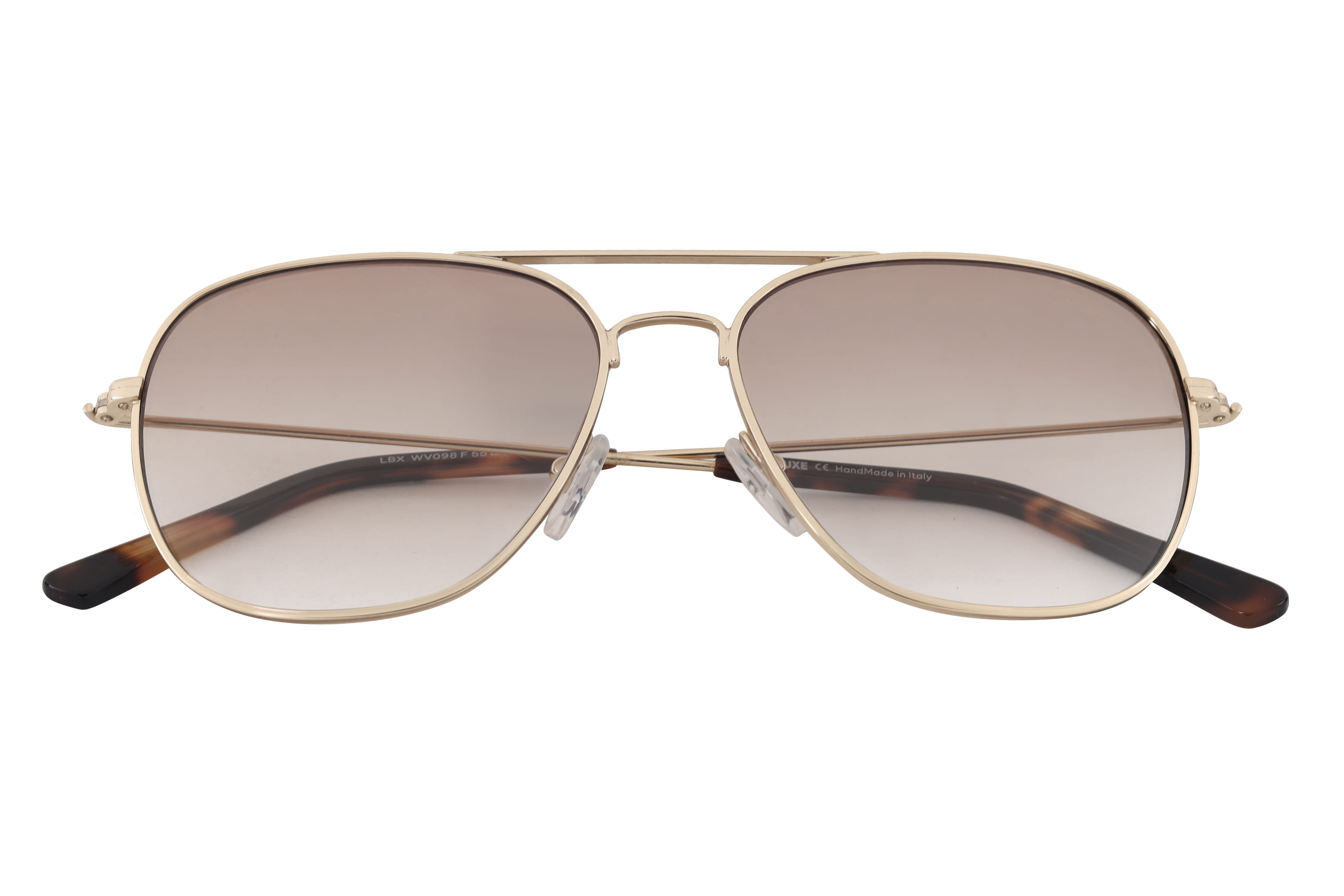 Lb Luxe WV098 Sunglass Gold Male Full Metal Sunglass — Gold frame — view 3