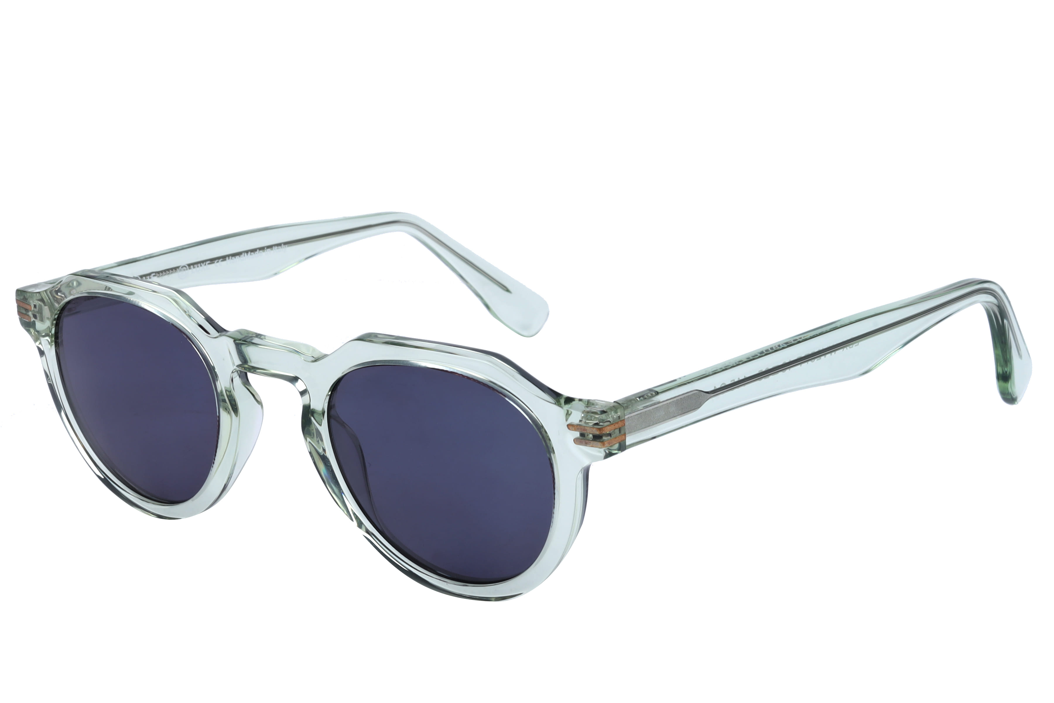 Lb Luxe WV257 Sunglass Transparent Green Unisex Full Shell Sunglass — Transparent Green frame — view 2